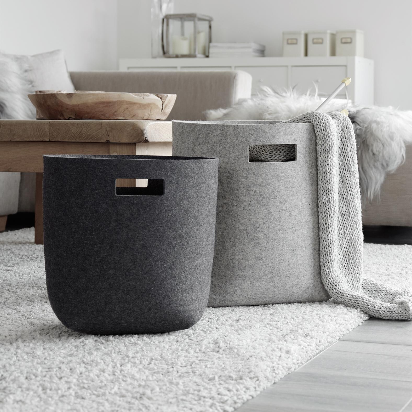 HEY-SIGN Felt Wastebasket