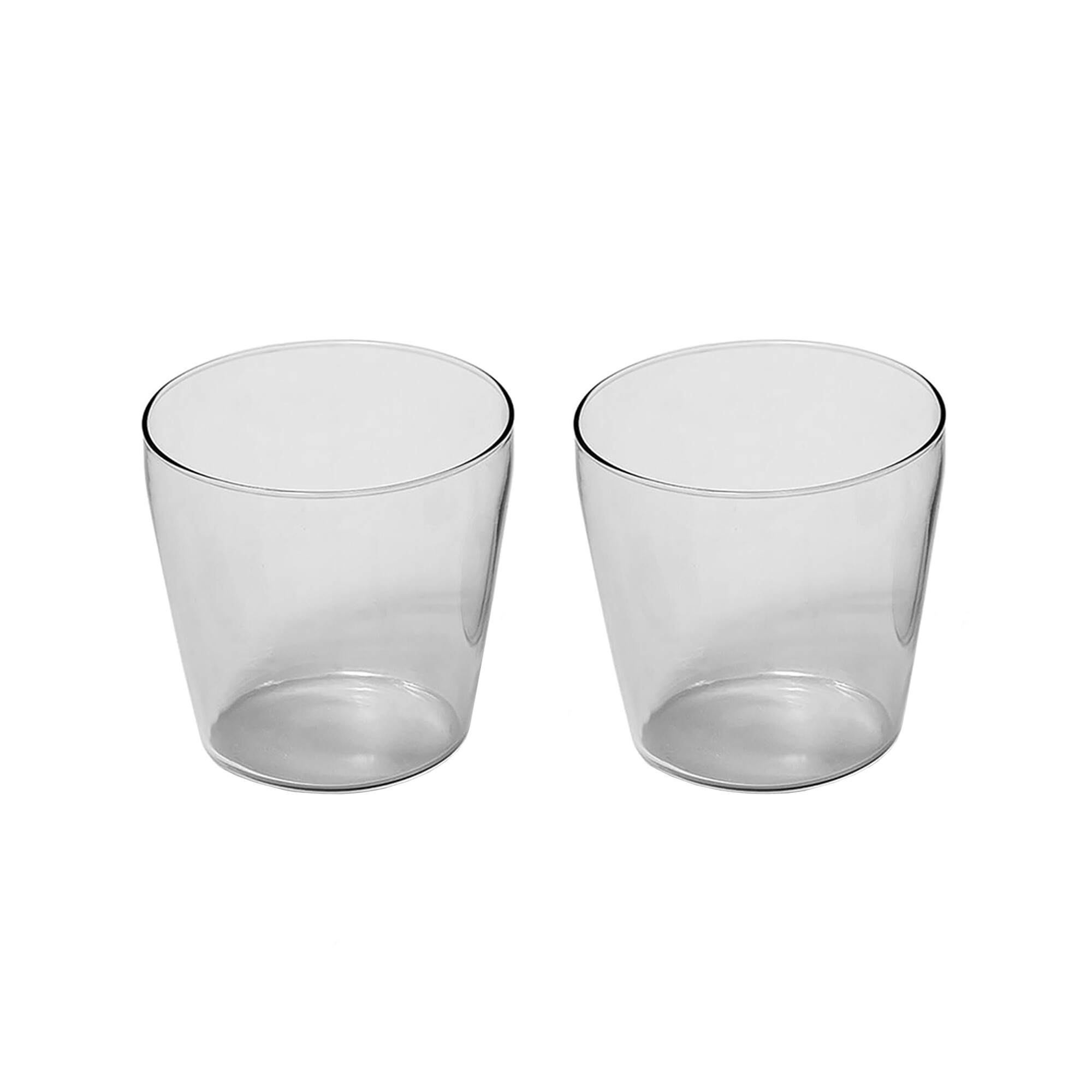 Milk Drinking Glass Set of 2