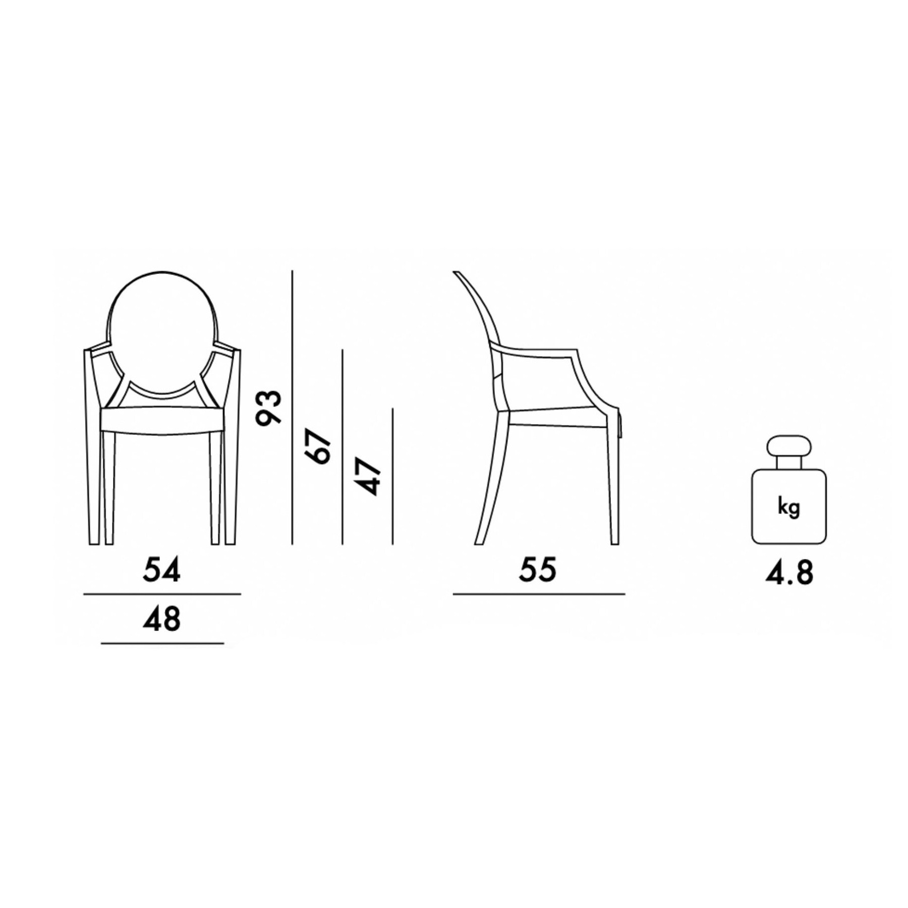 Louis Ghost Armchair