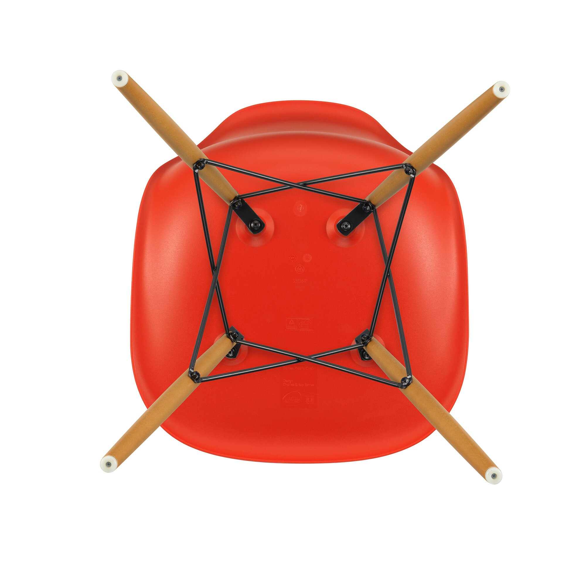 Eames Plastic Side Chair DSW RE Golden Maple