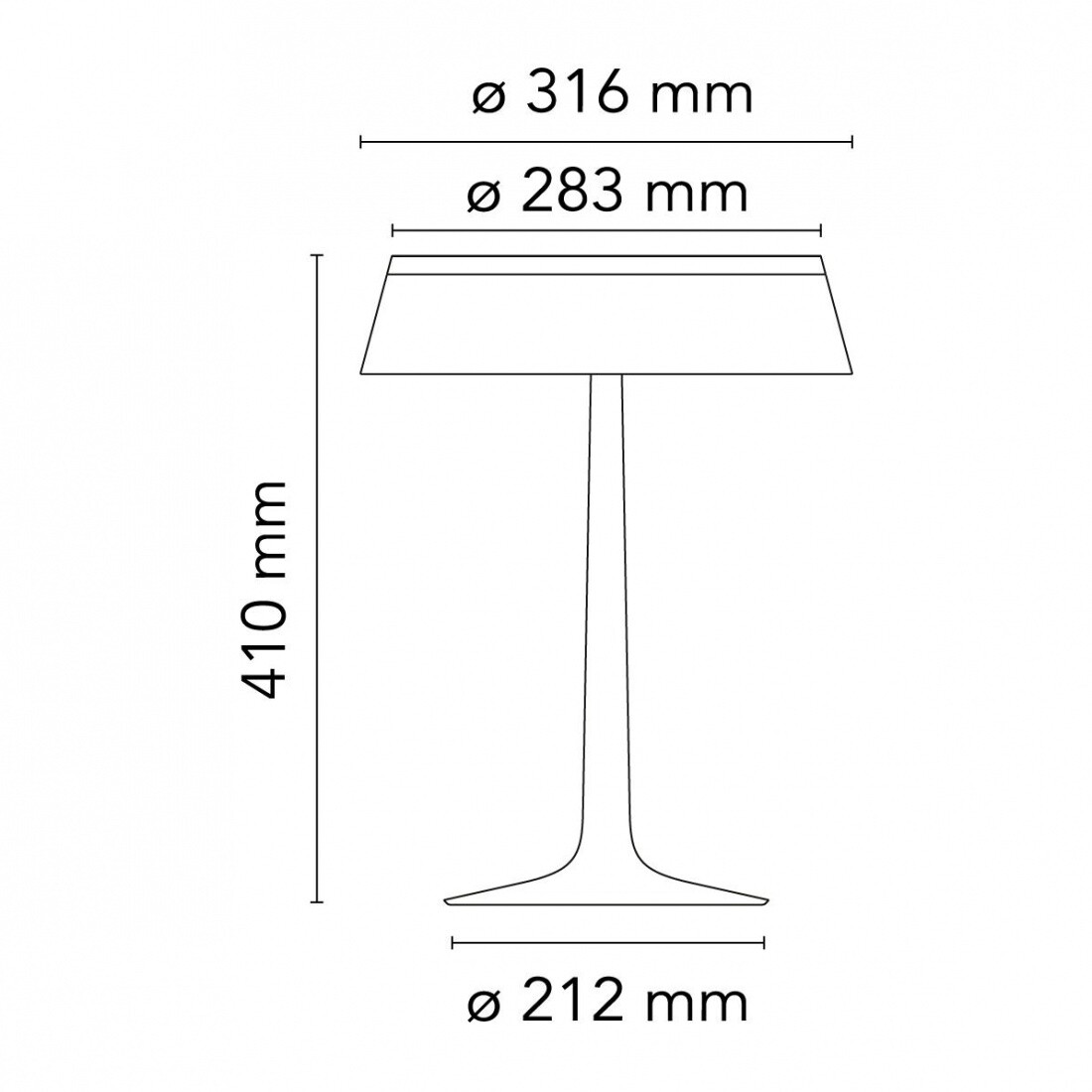 Bon Jour LED Table Lamp Chrome