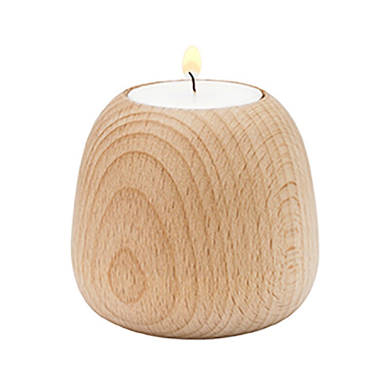 Ora Candle Holder Beech Wood