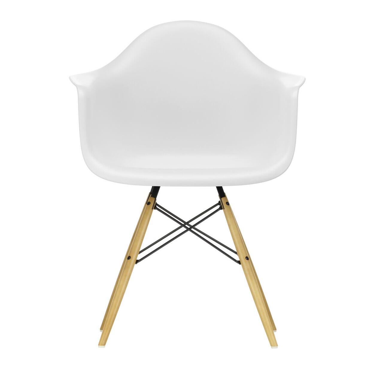 Eames Plastic Armchair DAW RE Golden Maple Base