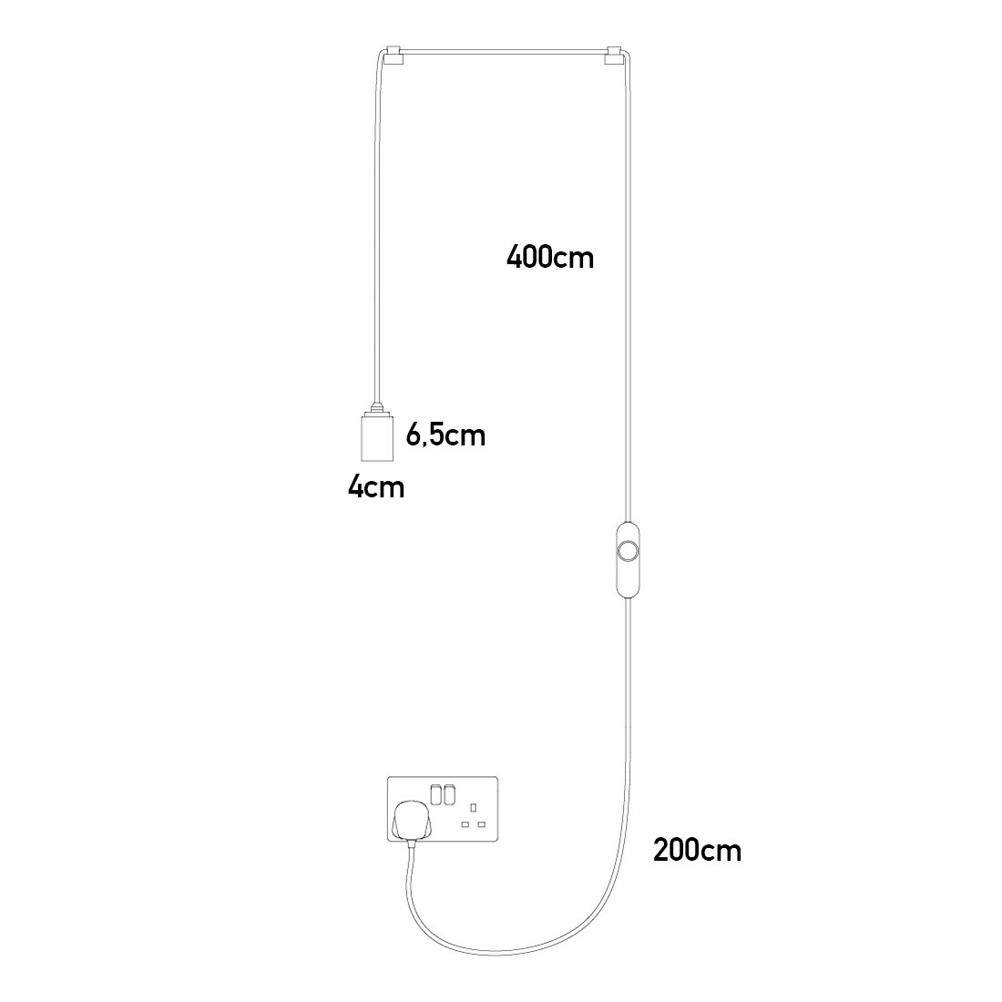 Graphite Plug-in Suspension Lamp