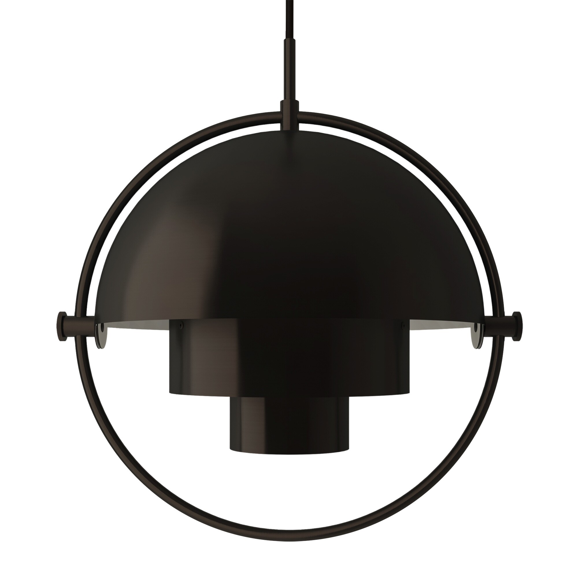 Multi-Lite Suspension Lamp Ø36cm Frame Black Brass