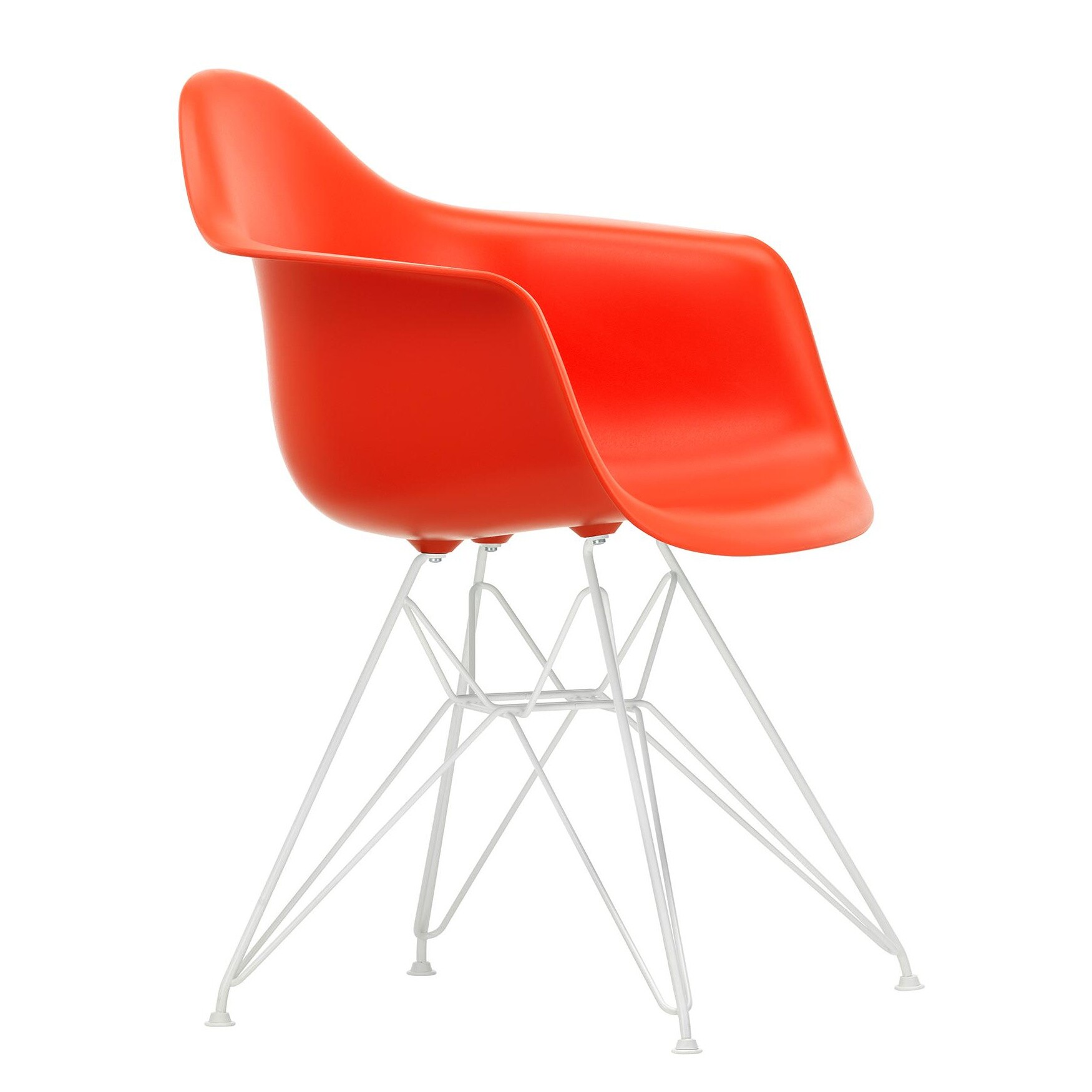 Eames Plastic Armchair DAR RE White Base