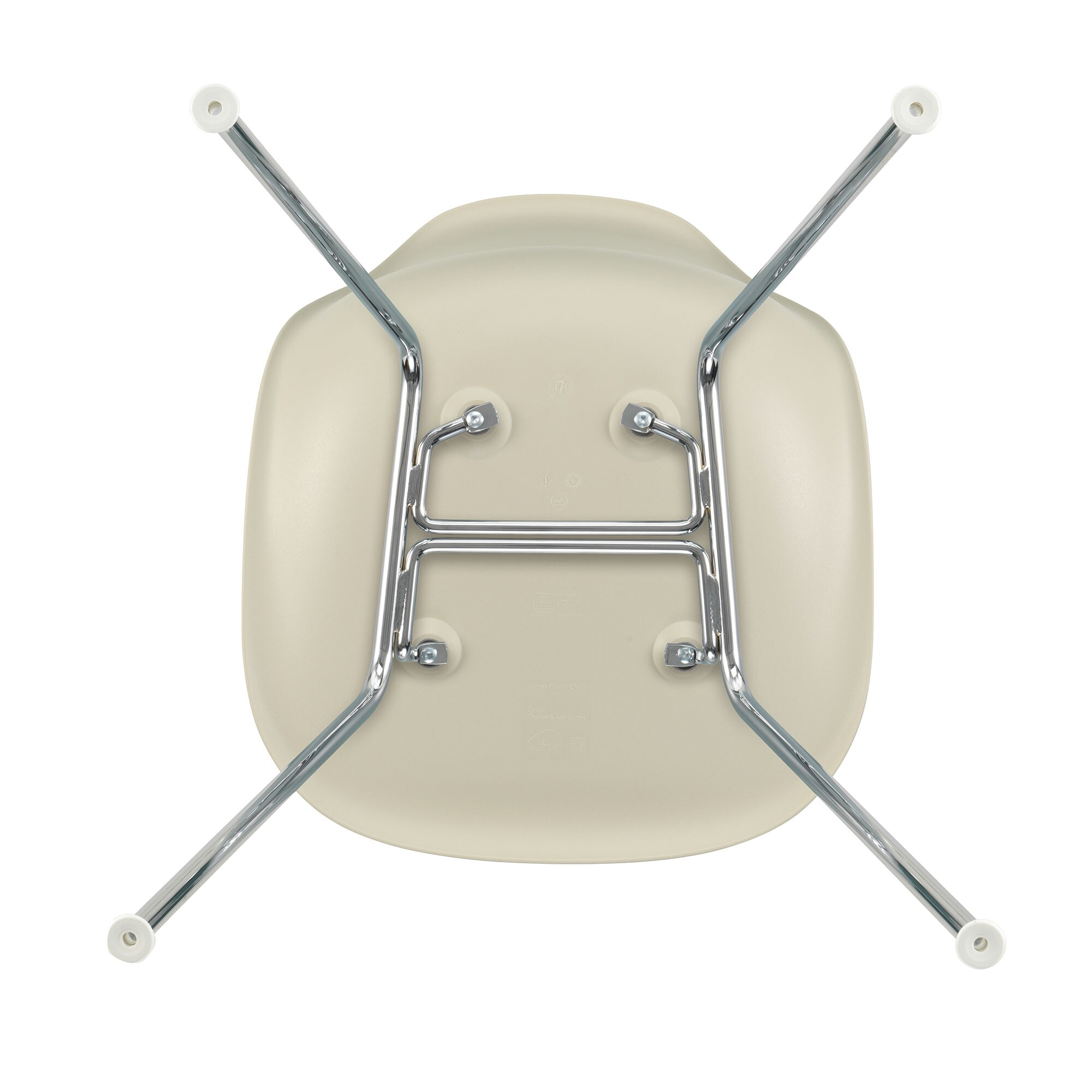 Eames Plastic Side Chair DSX RE Chromed Base