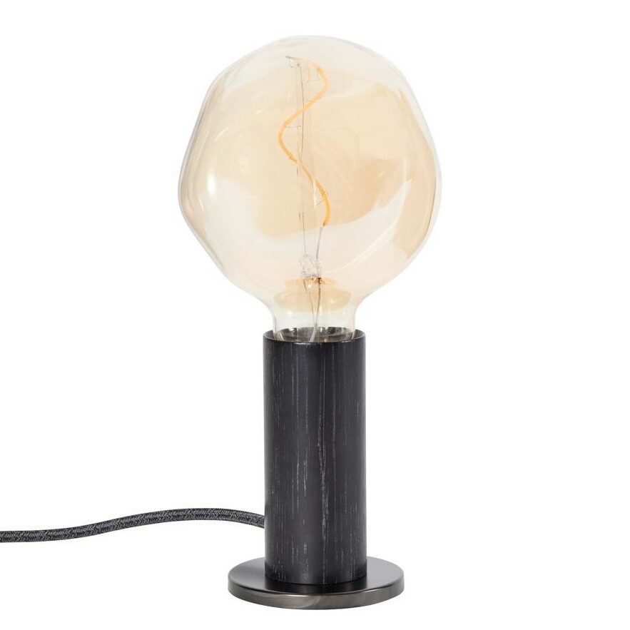 Blackened Oak Knuckle Table Lamp With Voronoi I LED E27 2W