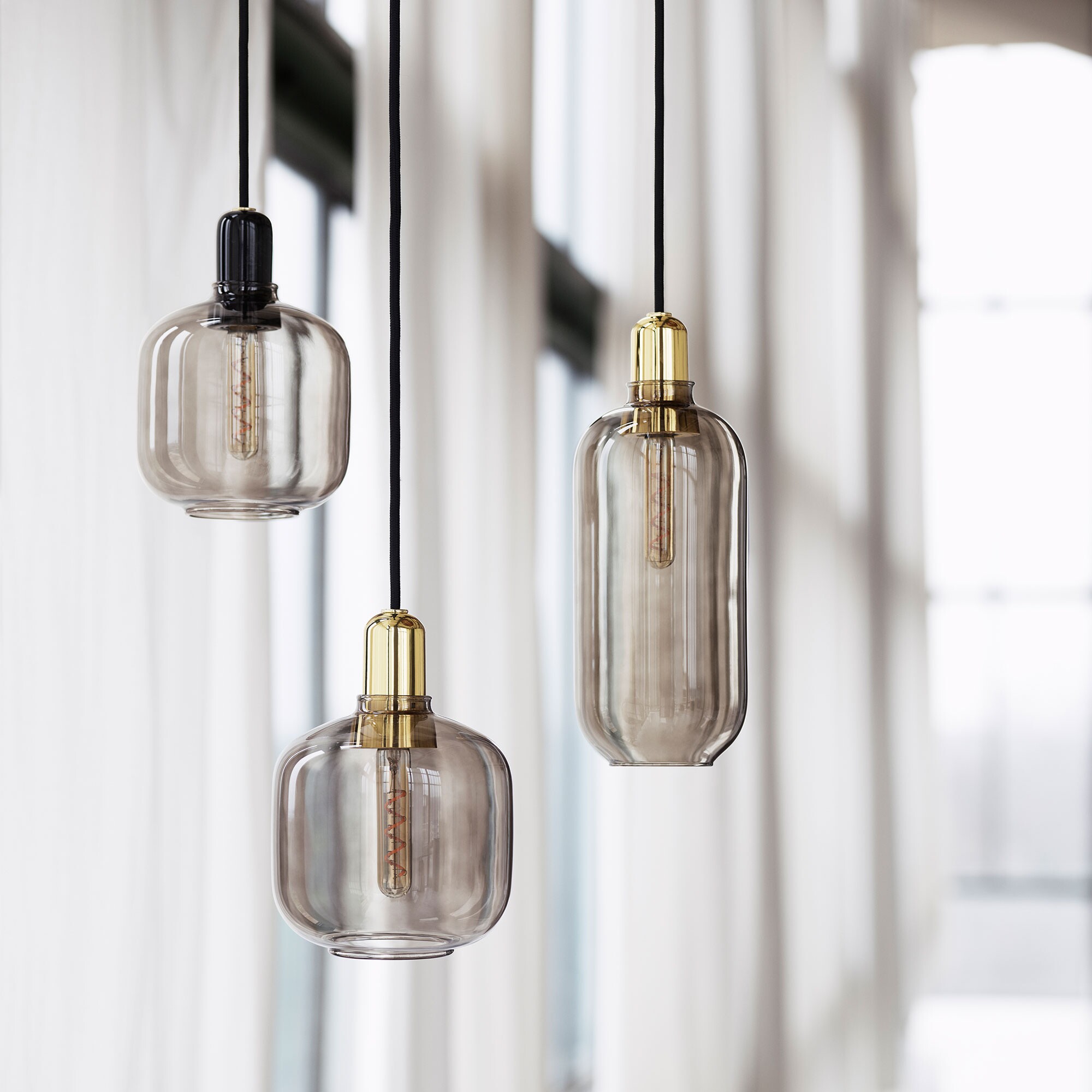 Amp Suspension Lamp Brass