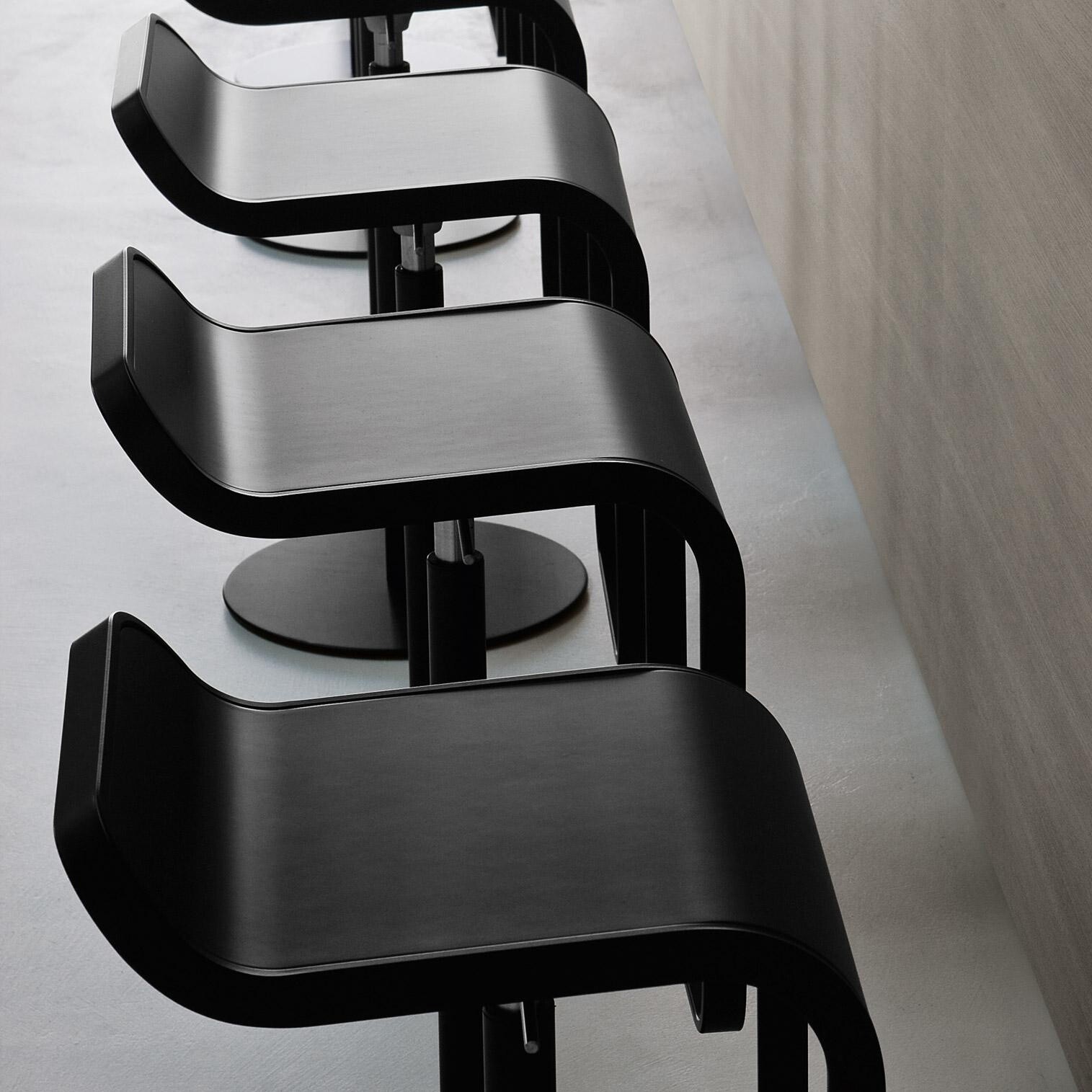 LEM S80 Bar Stool Frame Black Seat Laminate
