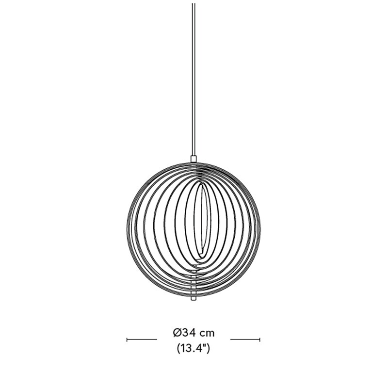 Moon Opal Suspension Lamp Ø 34cm