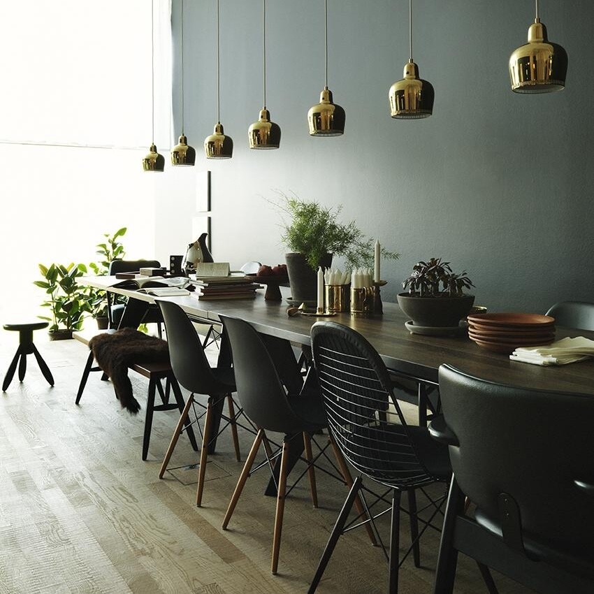 A330S Golden Bell Suspension Lamp Brass