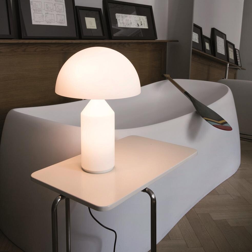 Atollo Table Lamp Glass White