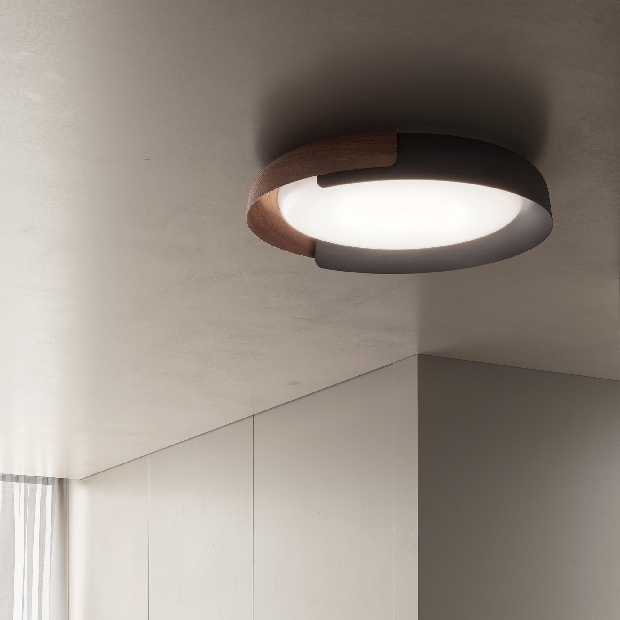 Dala LED Ceiling Lamp Wood Finish