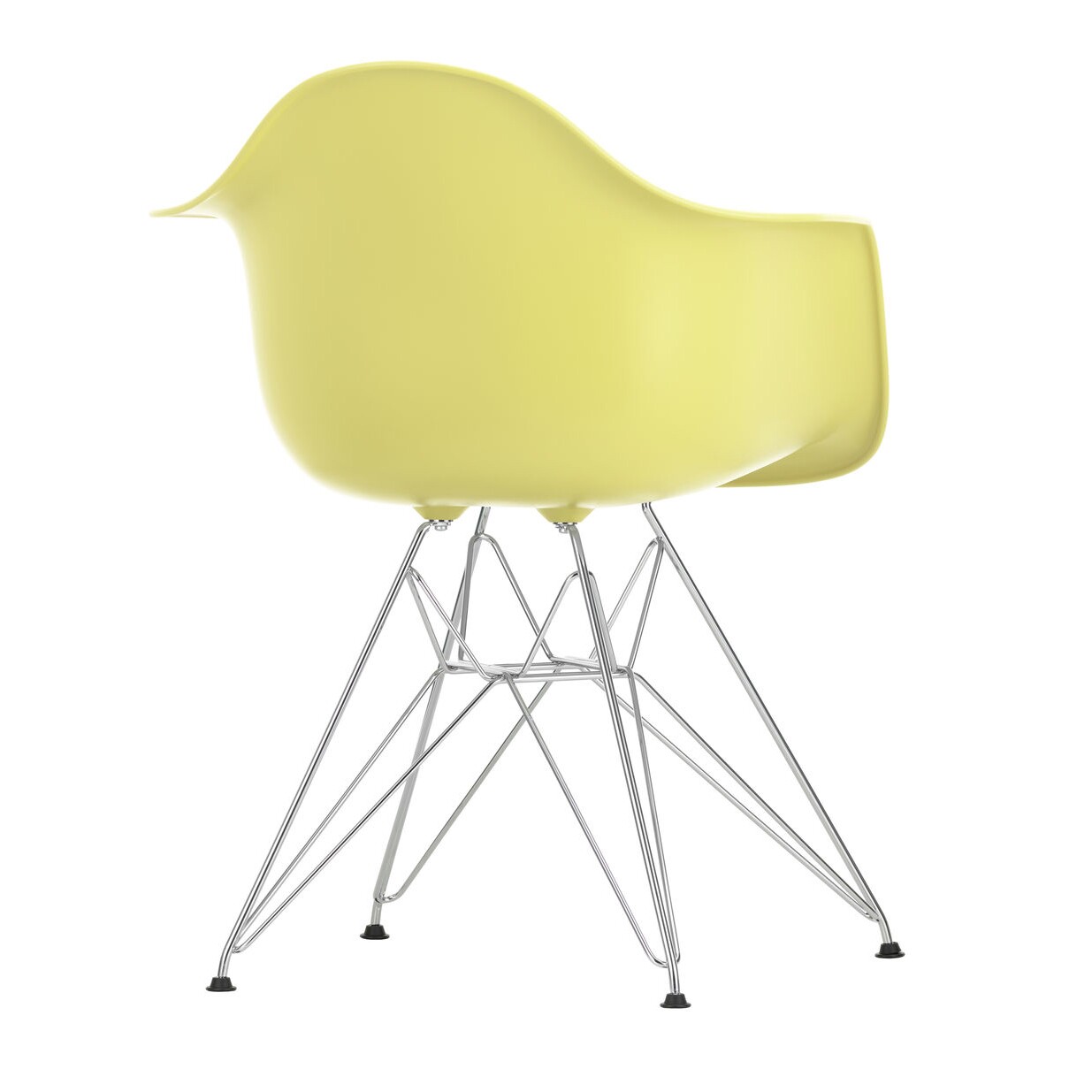 Eames Plastic Armchair DAR RE Chromed Base