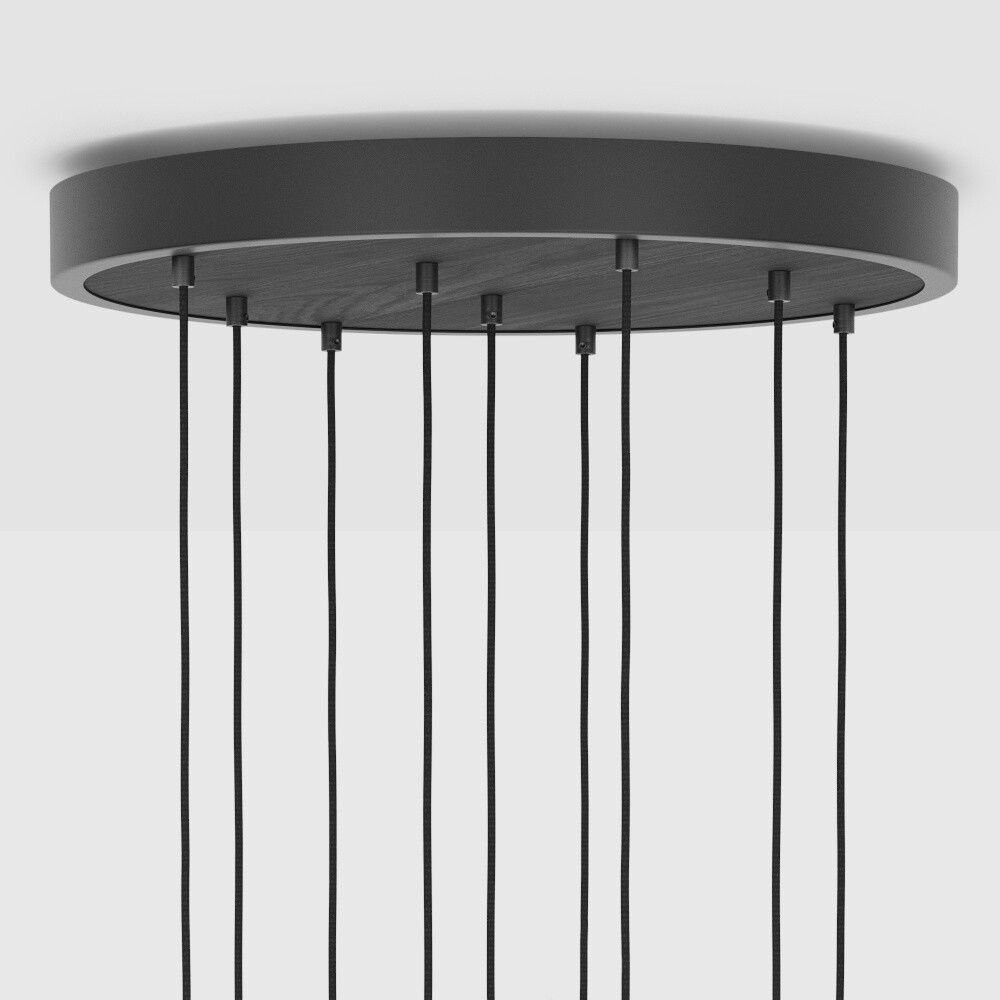 Graphite Nine Pendant with Voronoi II Suspension Lamp