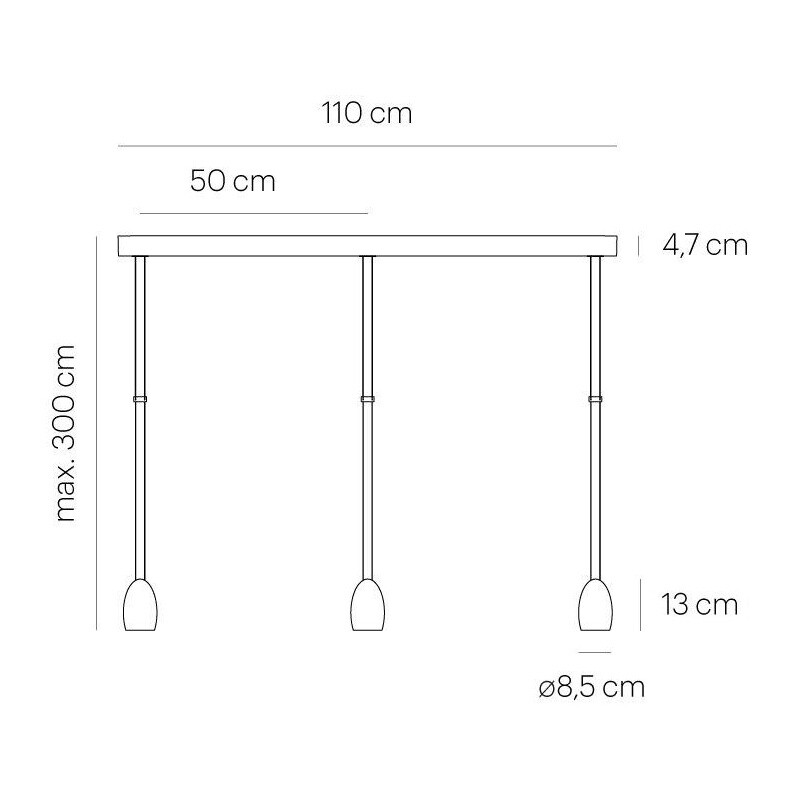 Oh Trace Trio LED Suspension Lamp