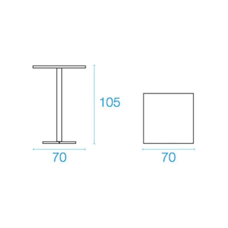 Darwin Outdoor Cocktail Table 70x70x105cm