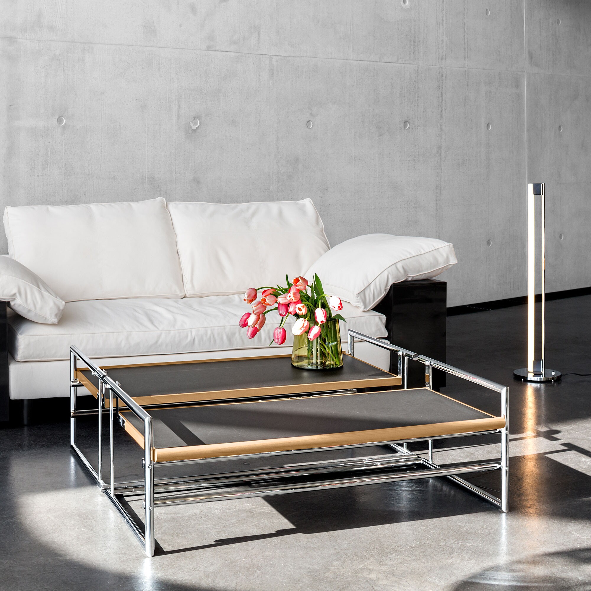 Menton Side Table Height Adjustable