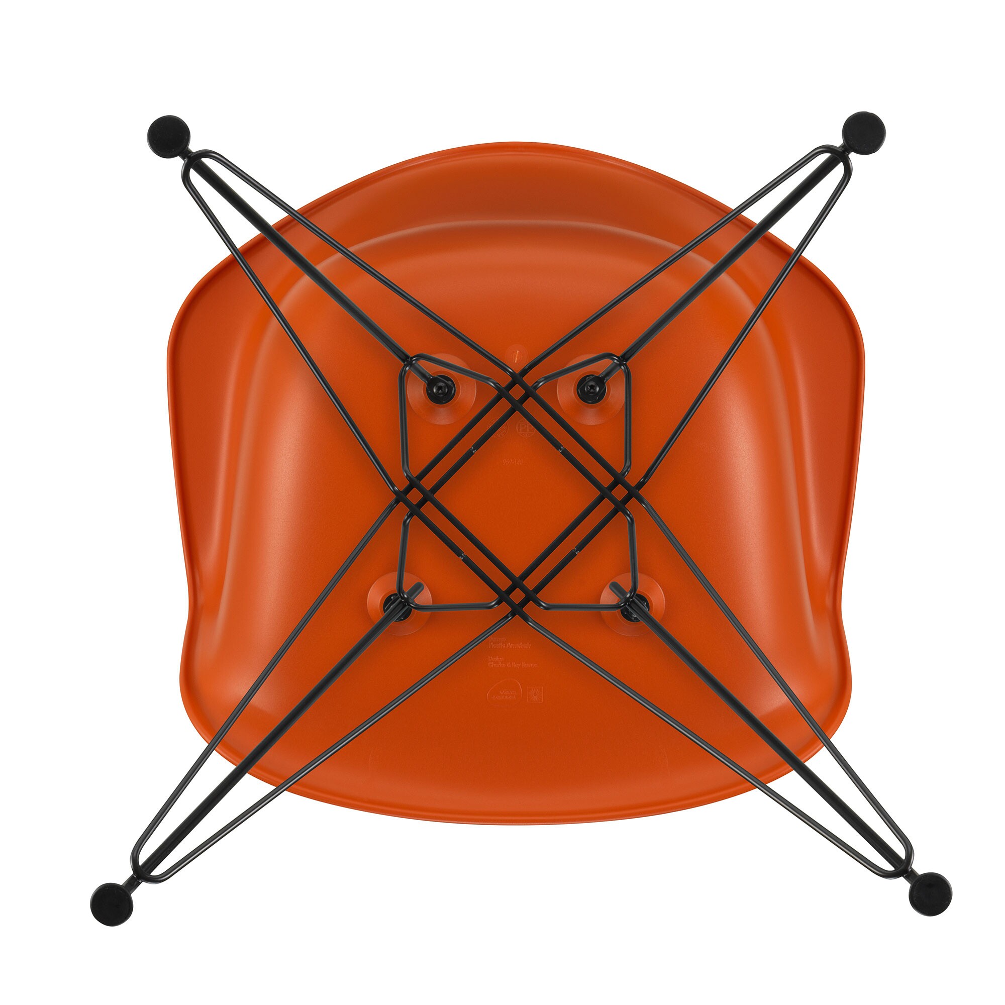 Eames Plastic Armchair DAR RE Black Base