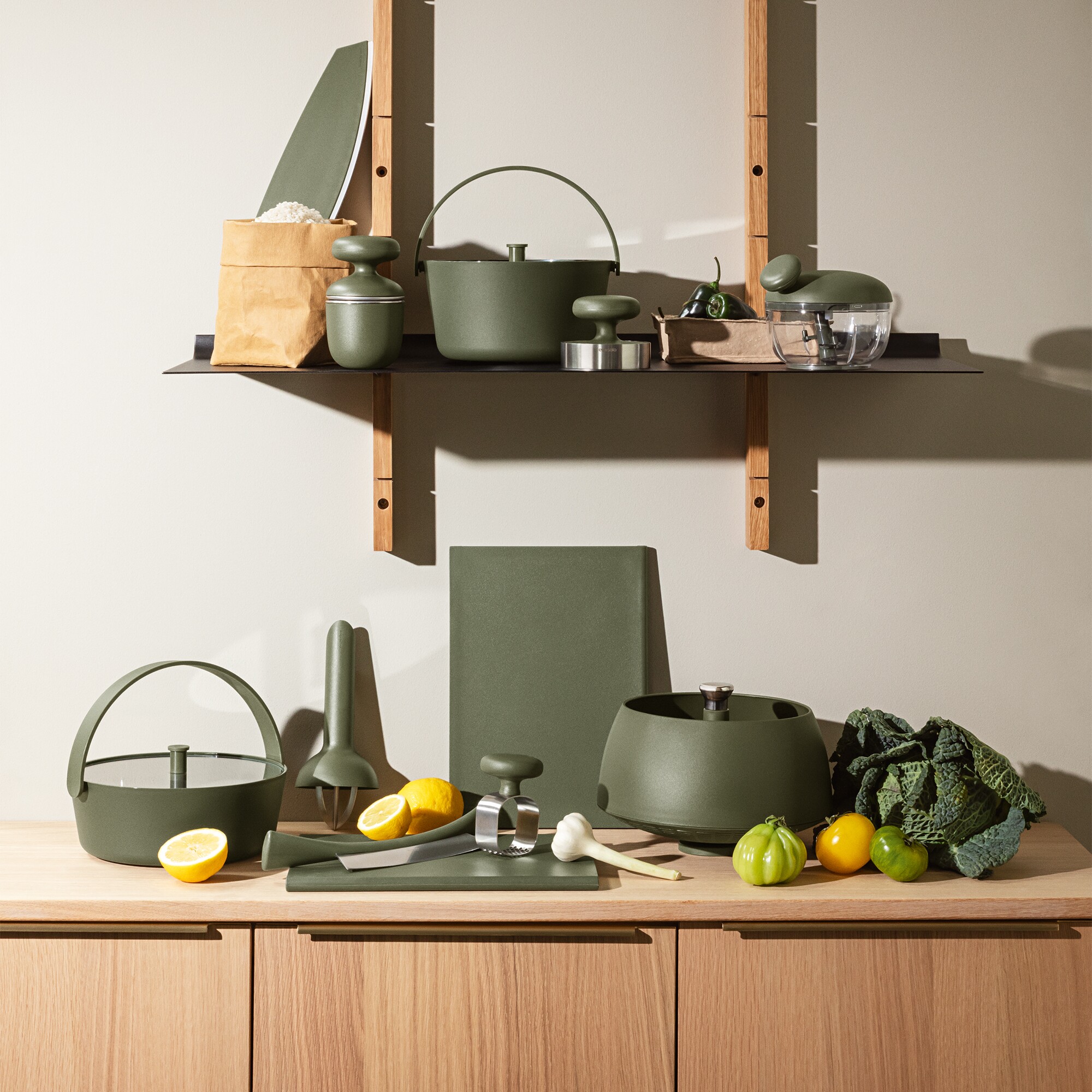 Green Tool Spinning Colander