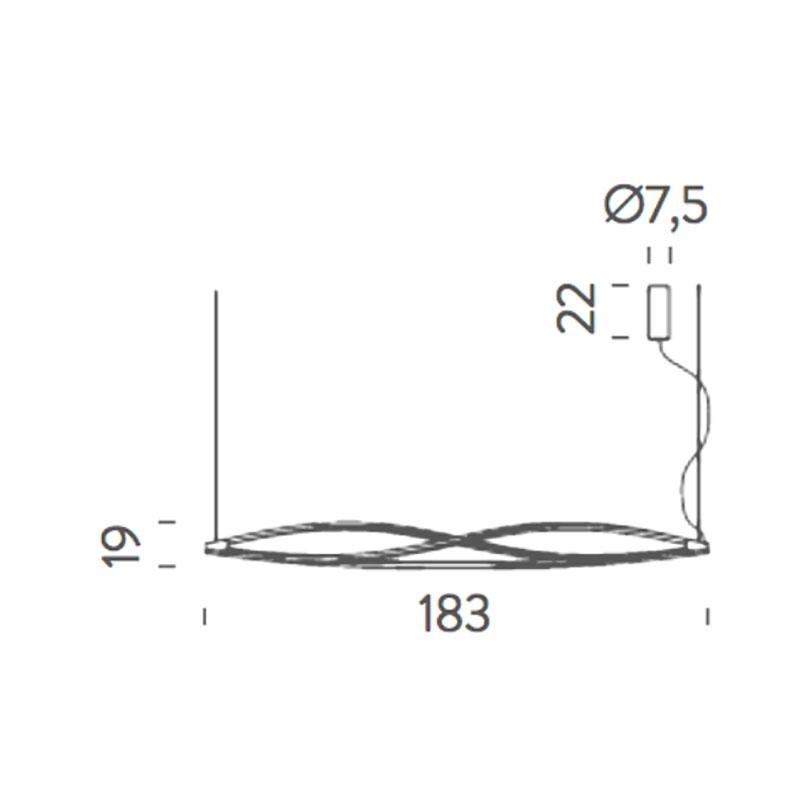 In The Wind LED Suspension Lamp Horizontal
