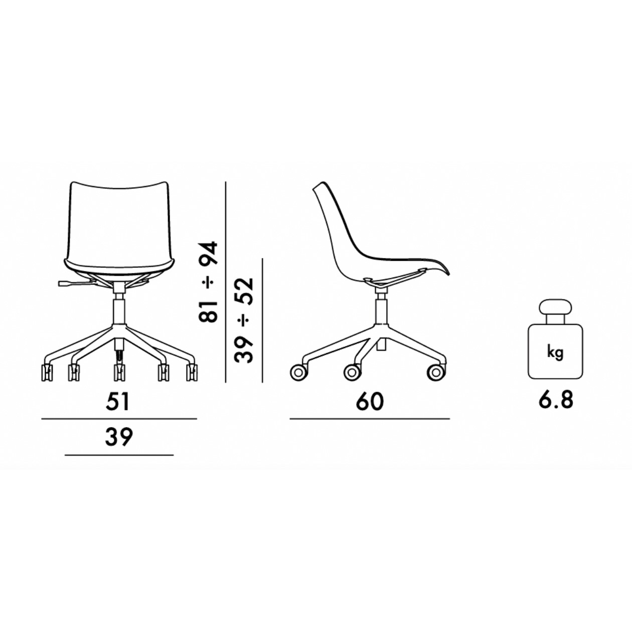 P/Wood Office Chair Beech