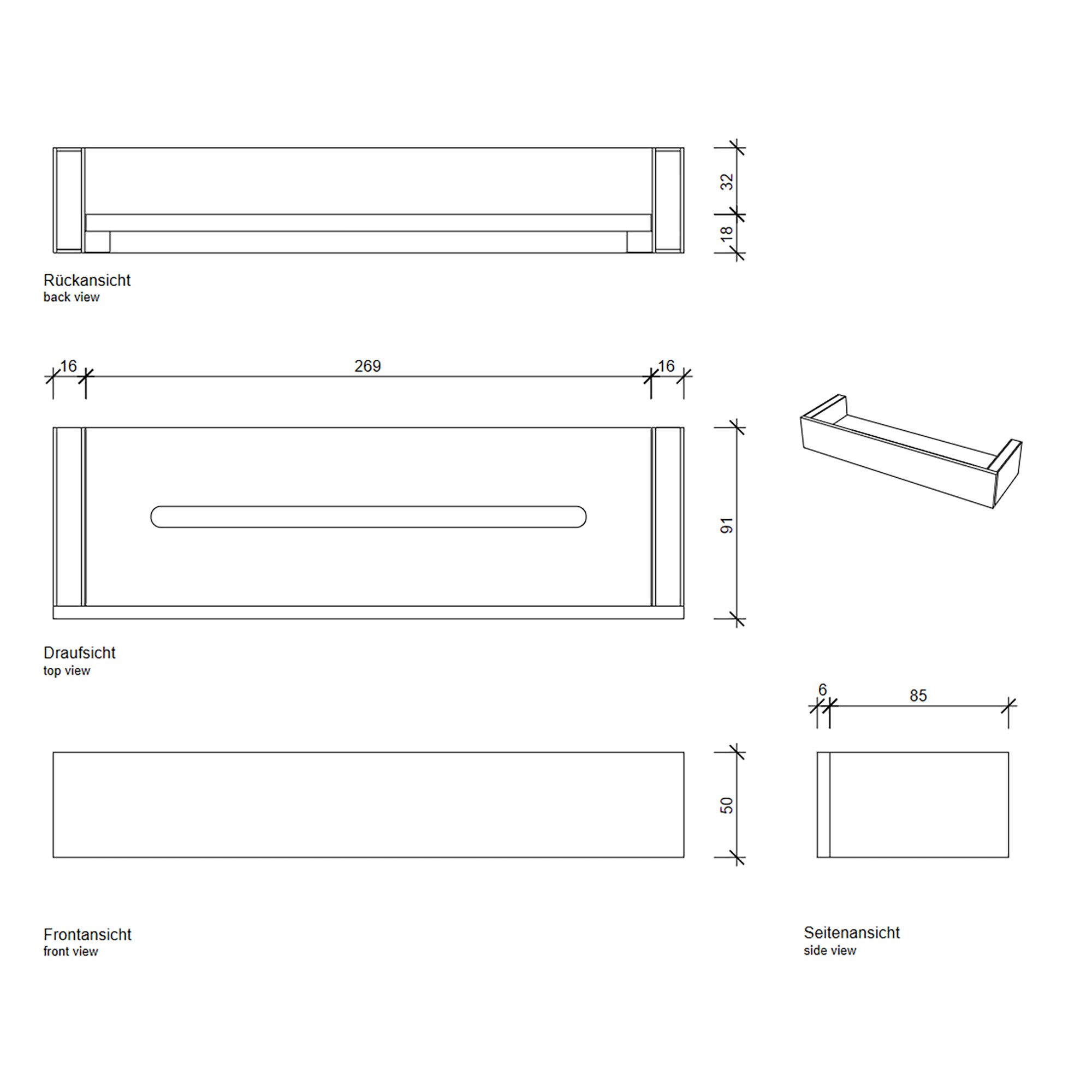 Brick BK DA30 Shower Shelf