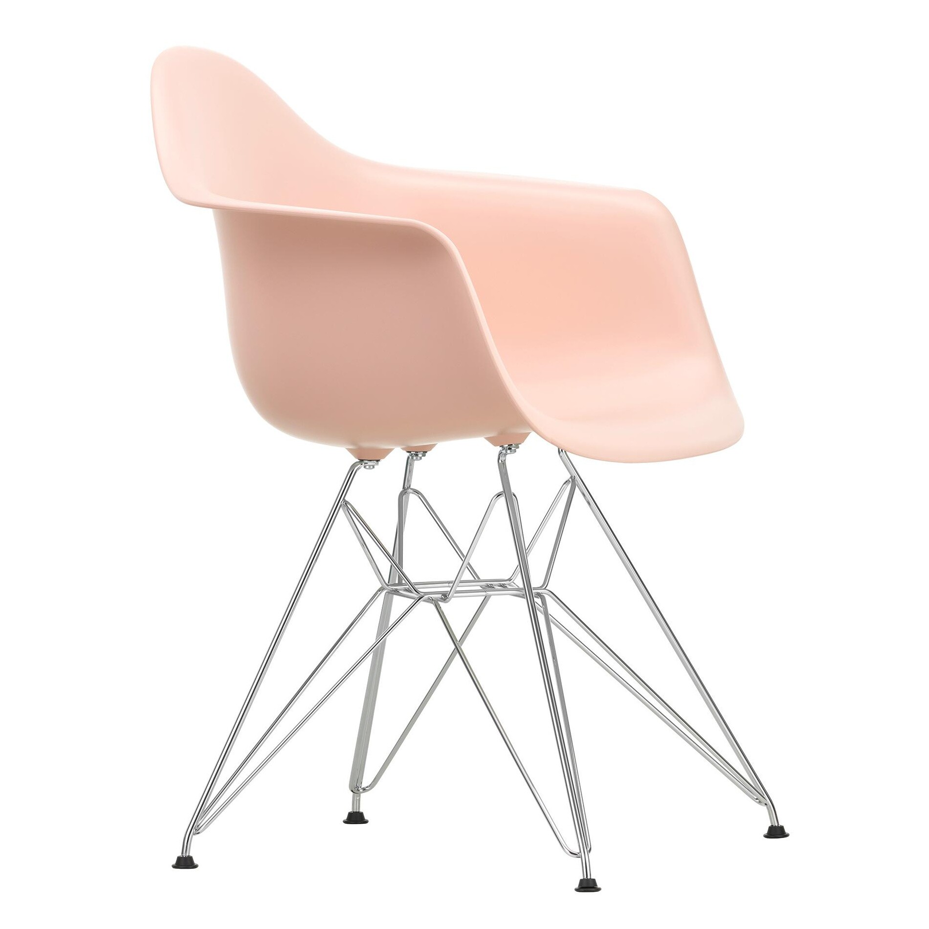 Eames Plastic Armchair DAR RE Chromed Base