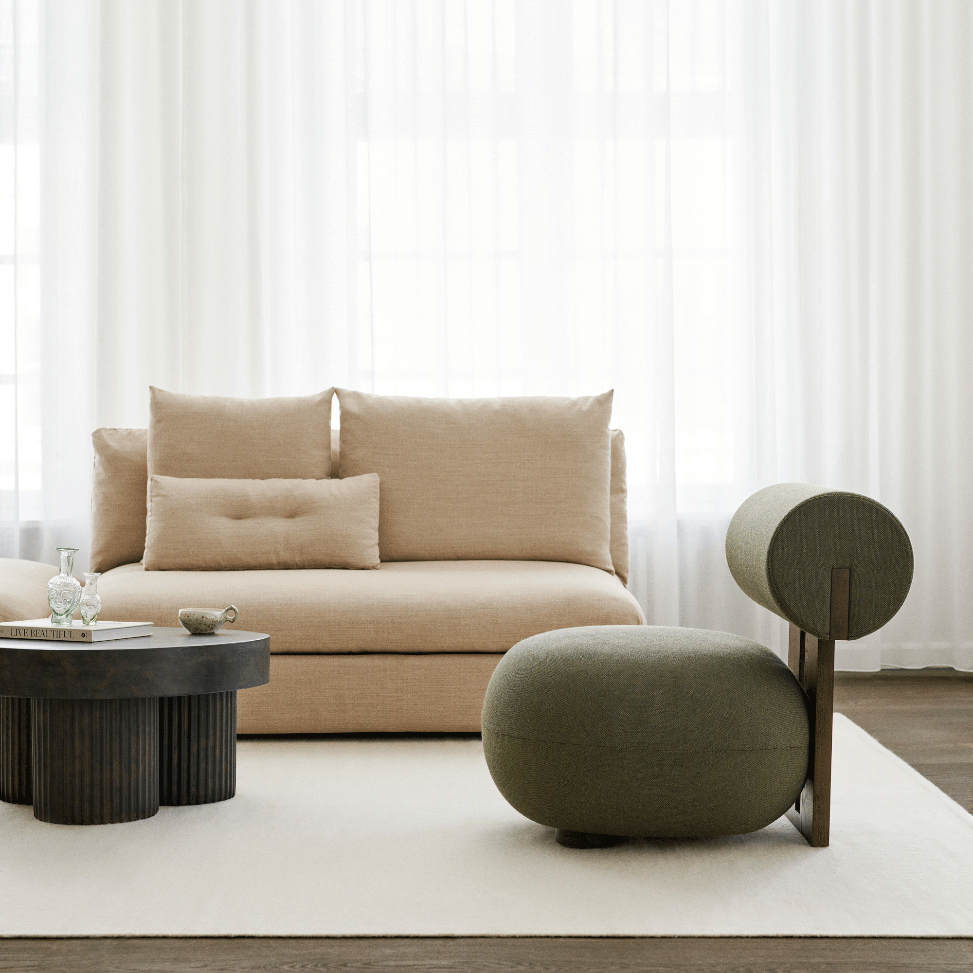 Hippo Lounge Chair Frame light smoked oak