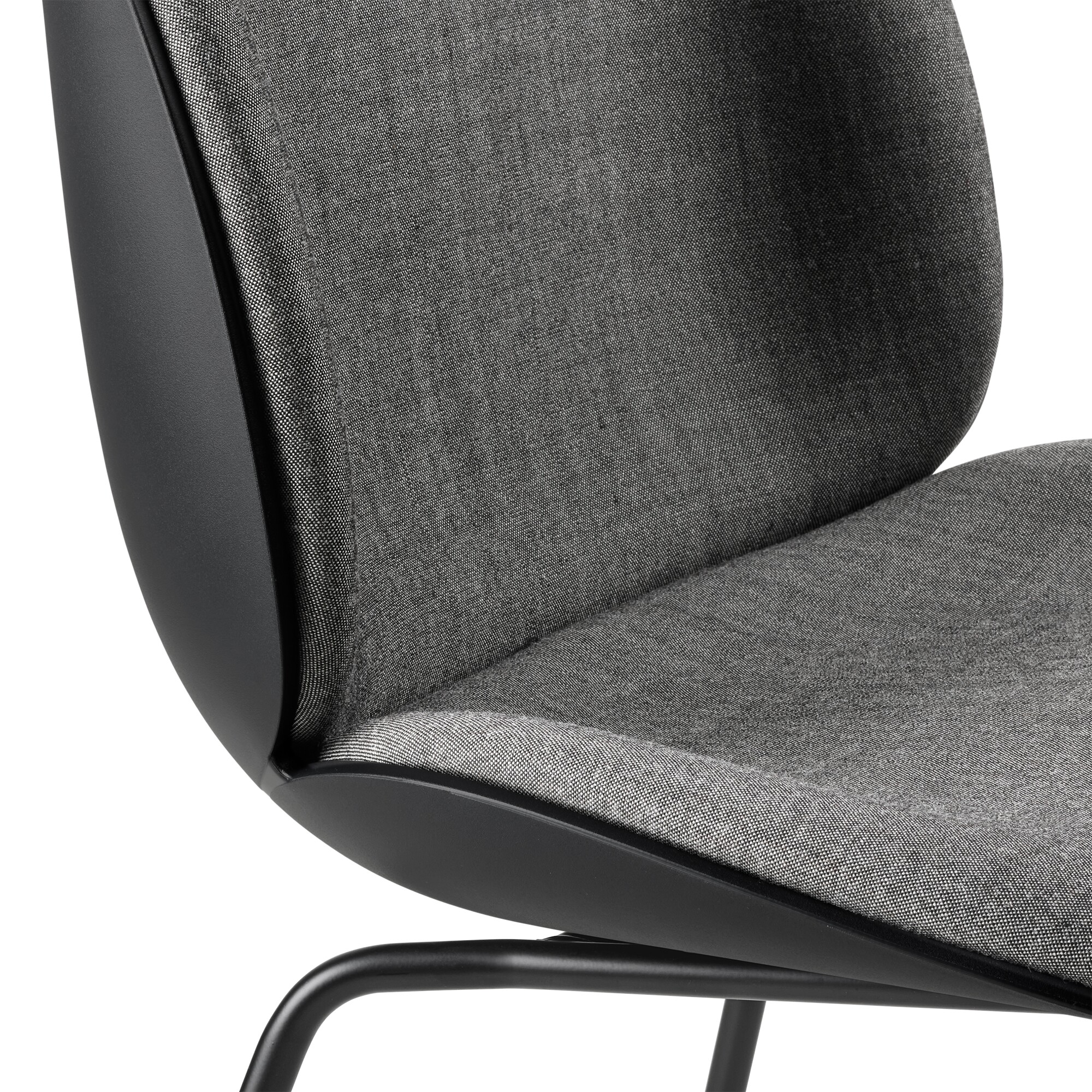Beetle Dining Chair Front Upholstered Base Conic
