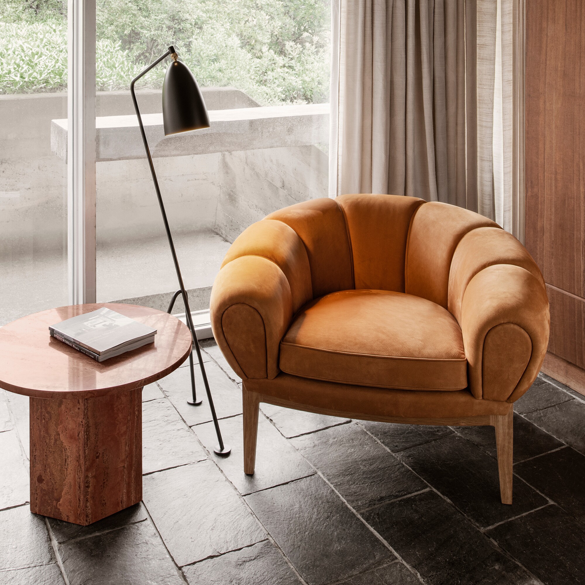 Croissant Lounge Chair Leather