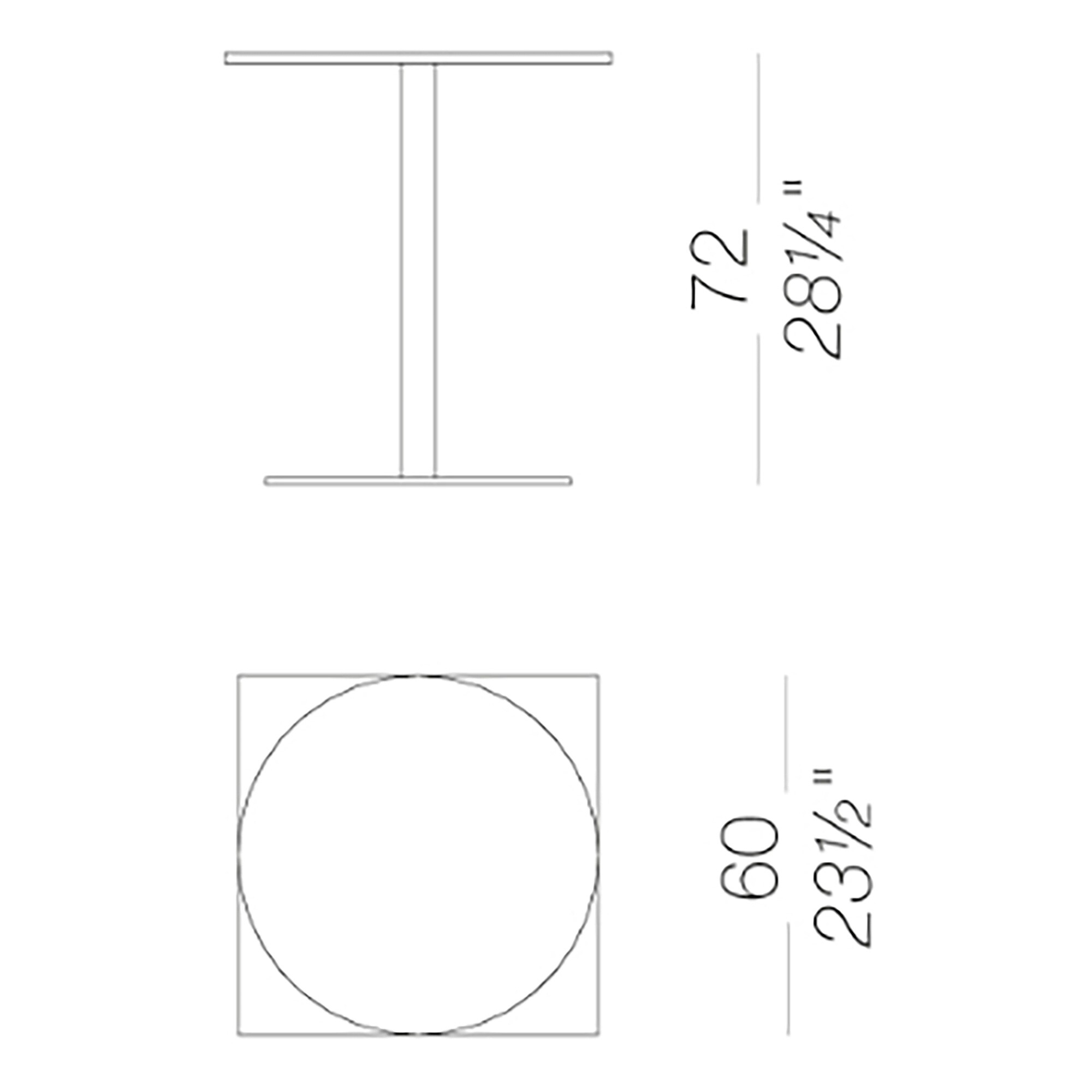 Brio Bistro Table Frame Black Round H72cm