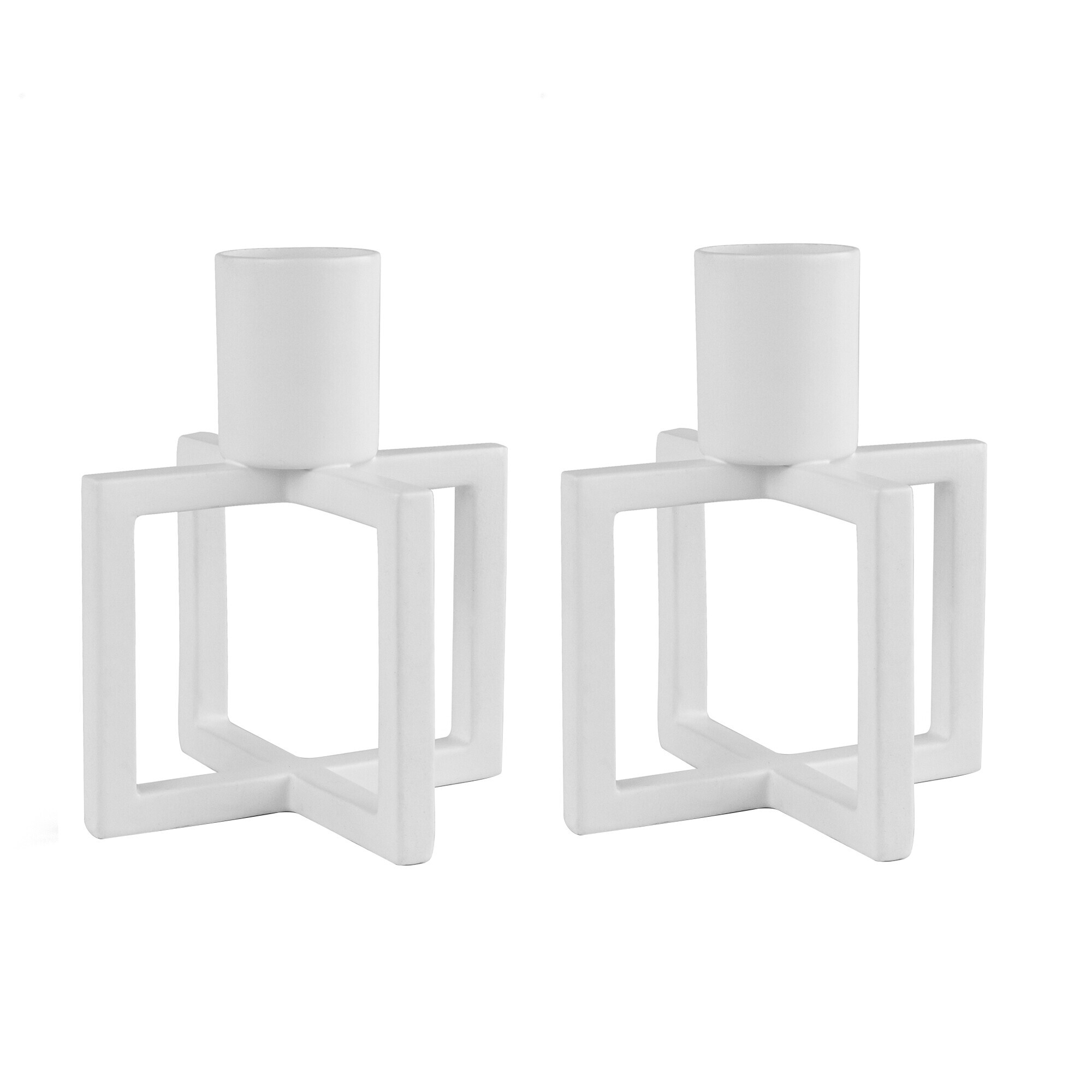 OneFlame Candle Holder Set of 2 H 8,3cm