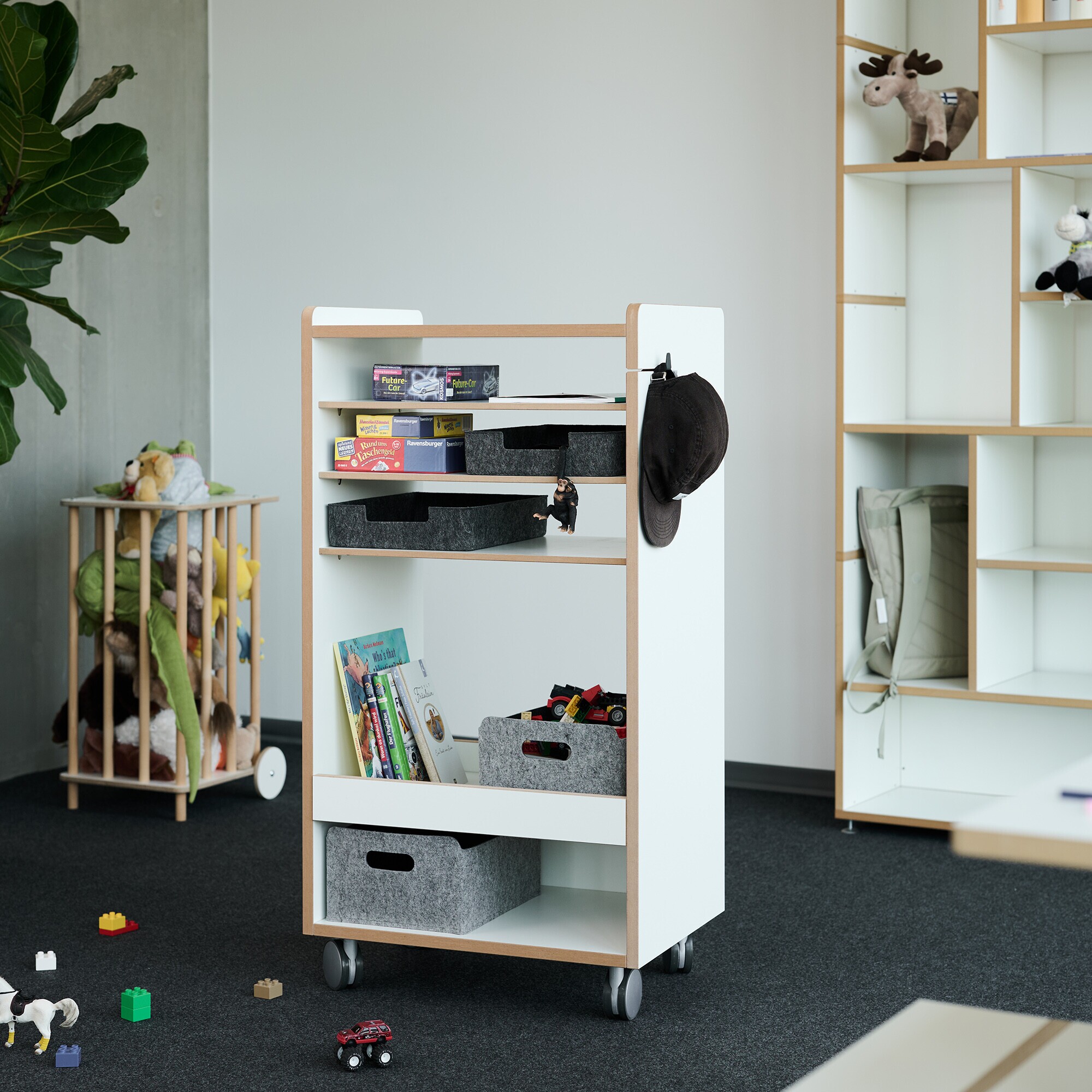 Fahrbar Mobile Trolley with Compartments Triple