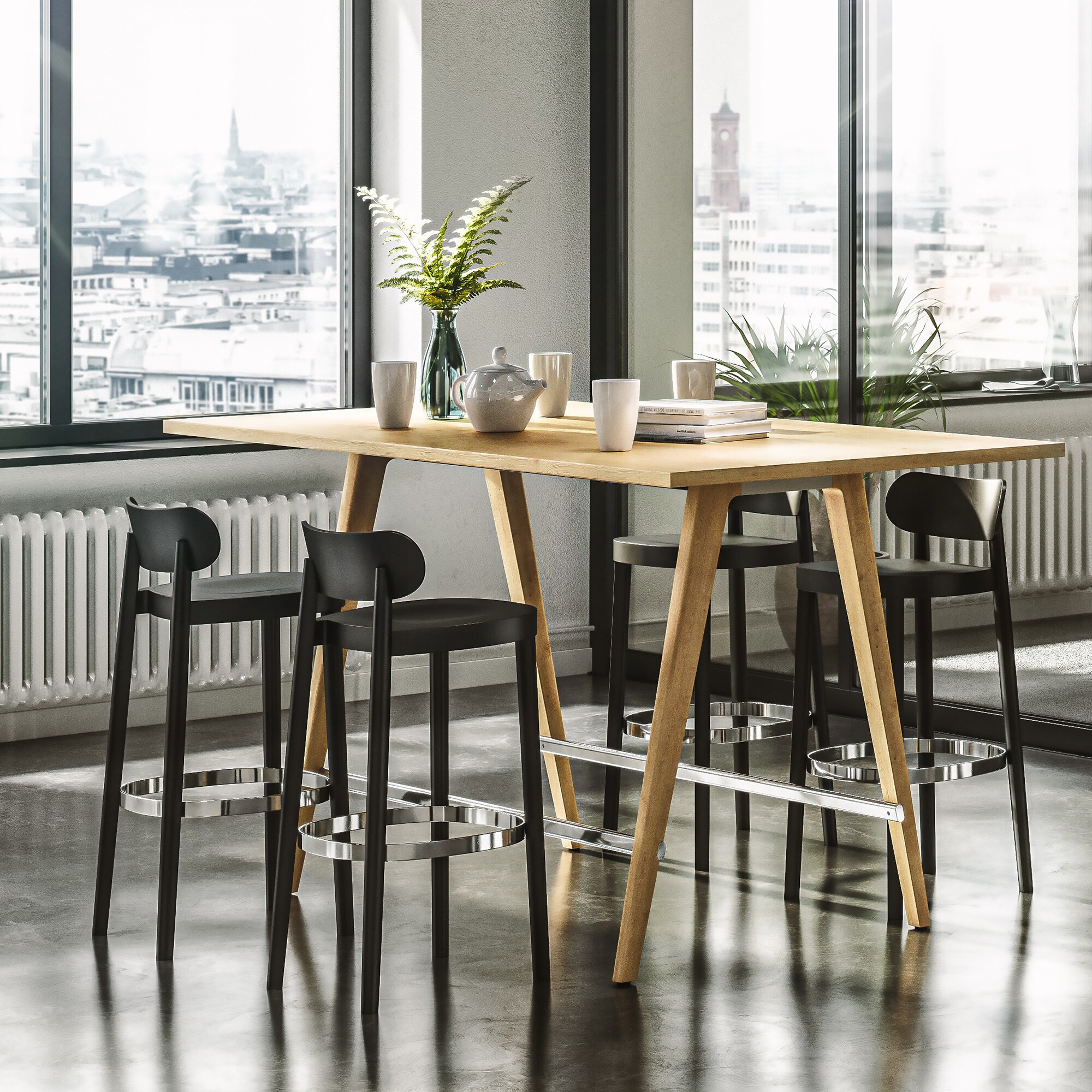 118 MH Bar Stool with Moulded Seat 94cm