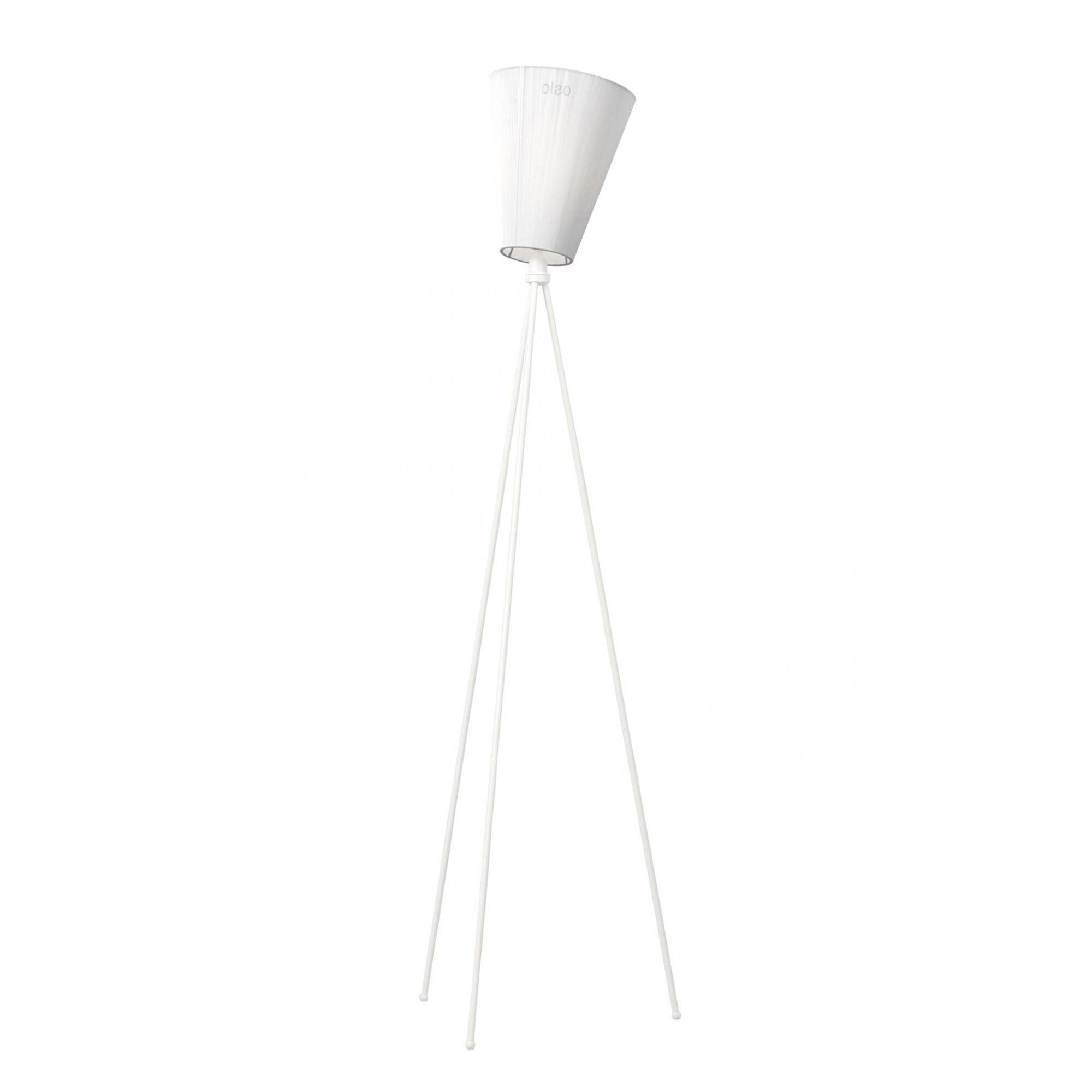 Oslo Wood Floor Lamp White Base