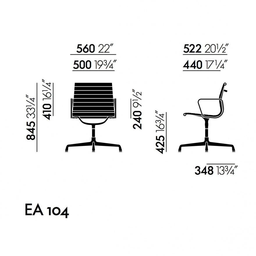 EA 104 Aluminium Chair Black Base