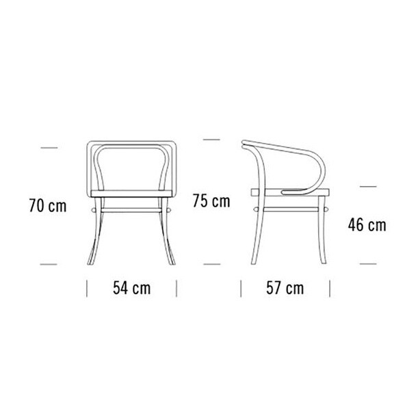 209 Pure Materials Armchair with Wickerwork