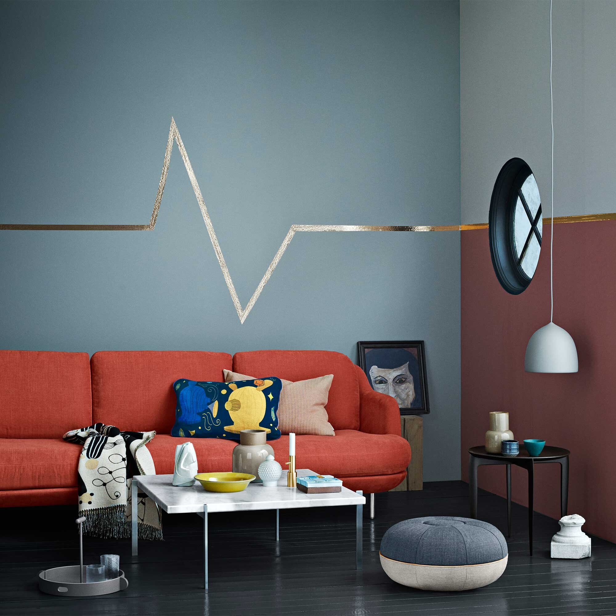 Lune™ JH300 3-Seater Sofa Aluminium Feet