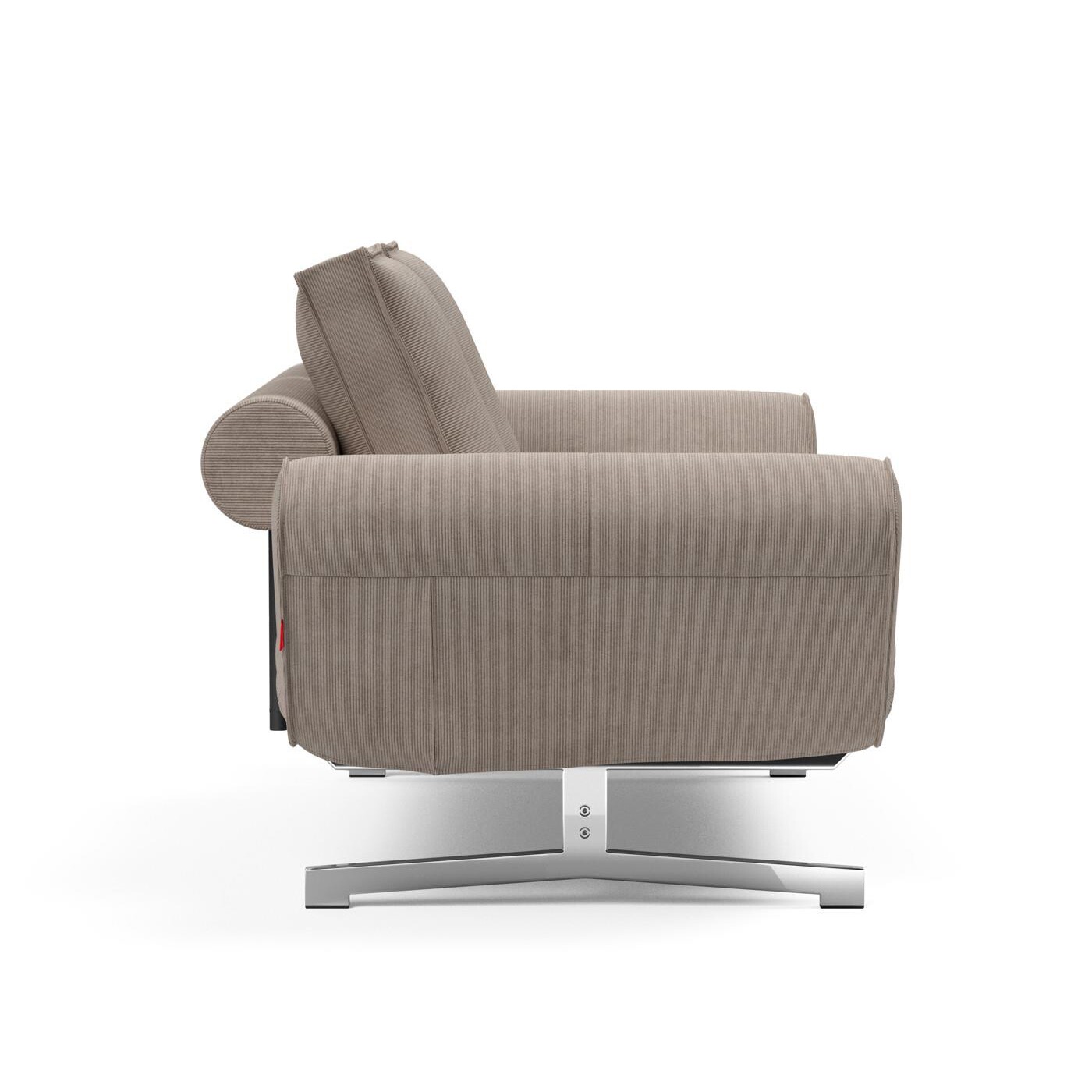 Ghia Sofa Bed Corduroy Legs Chromed Steel 210x93cm