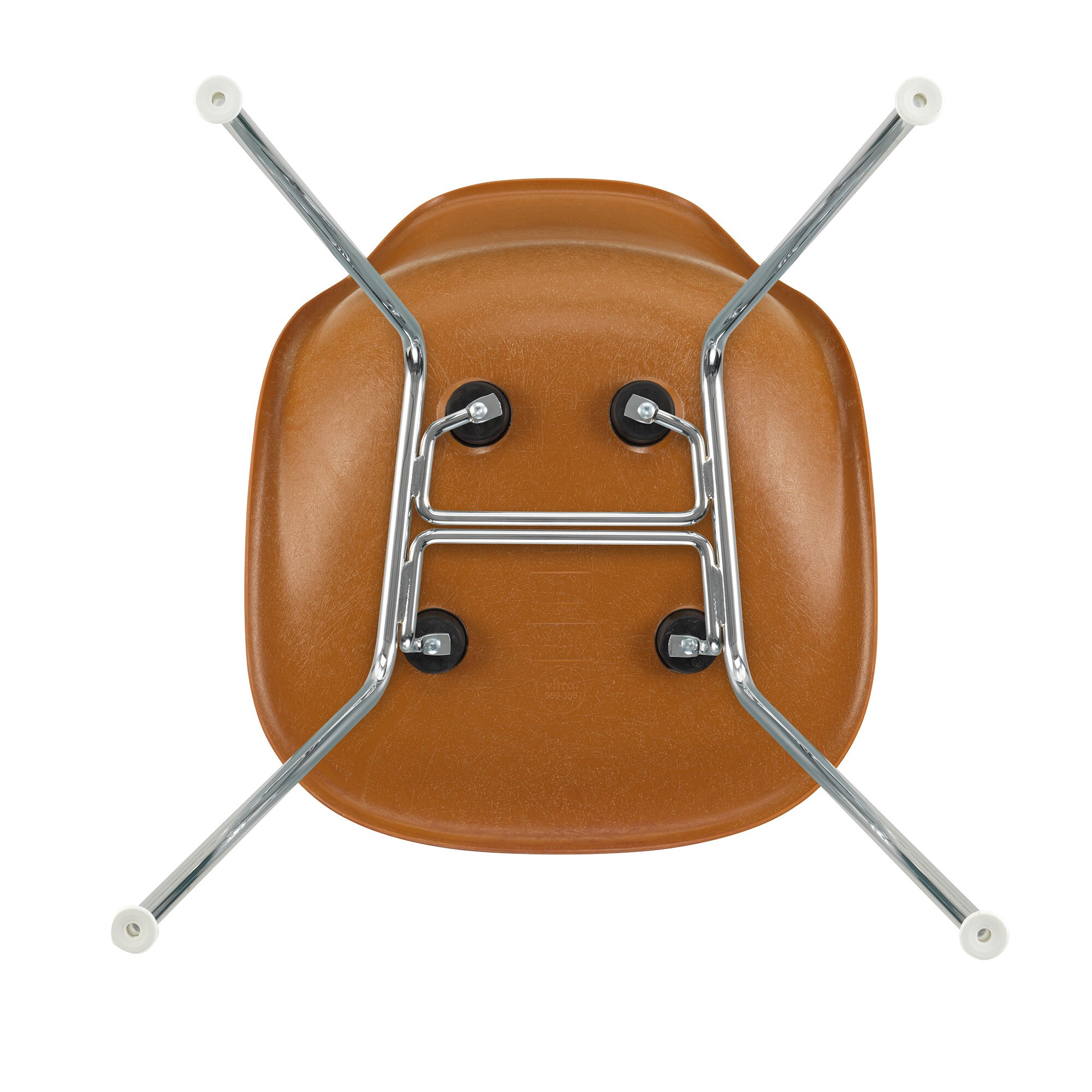Eames Fiberglass Side Chair DSX Chromed Base