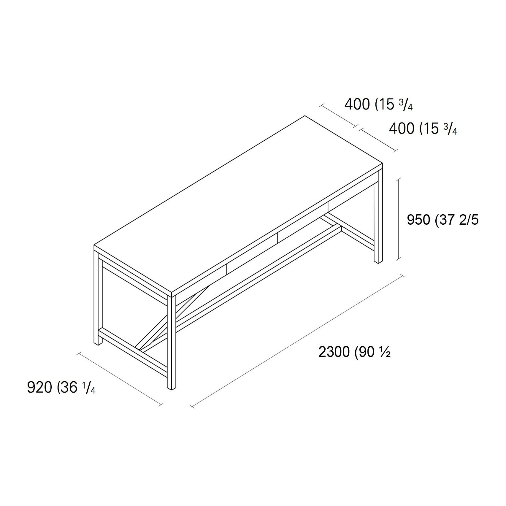 e15 TA21 Platz Dining Table H 95cm