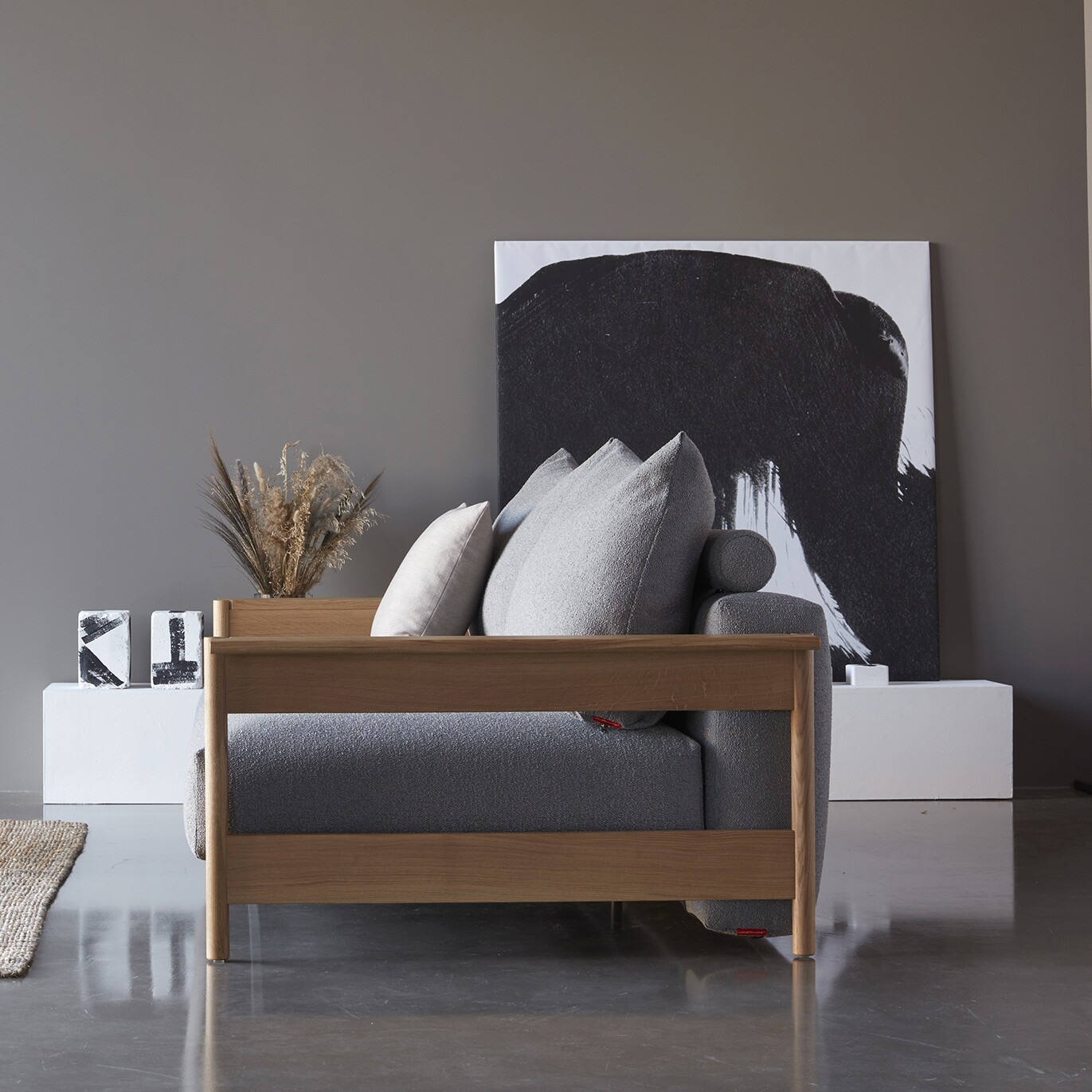 Malloy Wood Sofa Bed 230x118cm