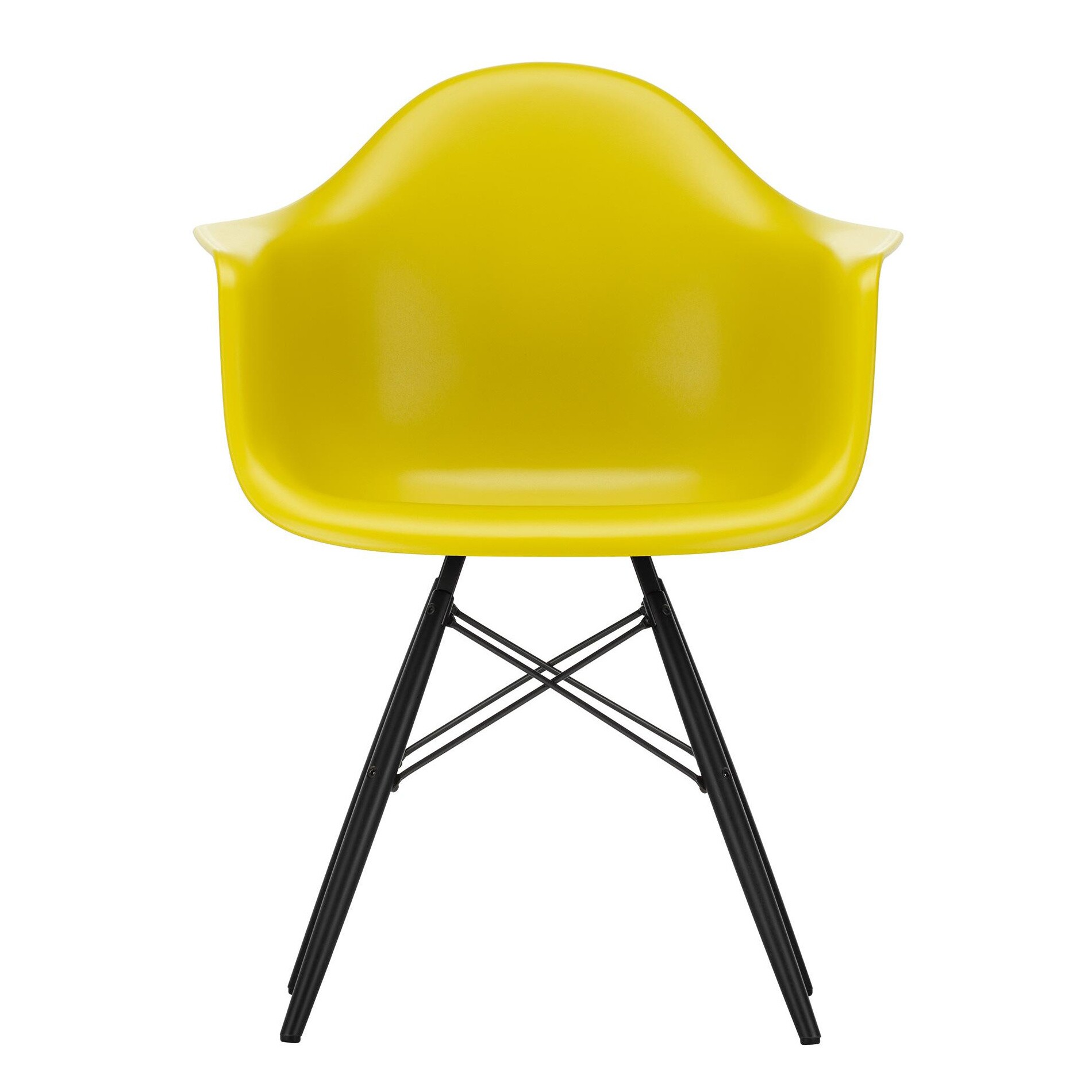 Eames Plastic Armchair DAW RE Black Maple Base