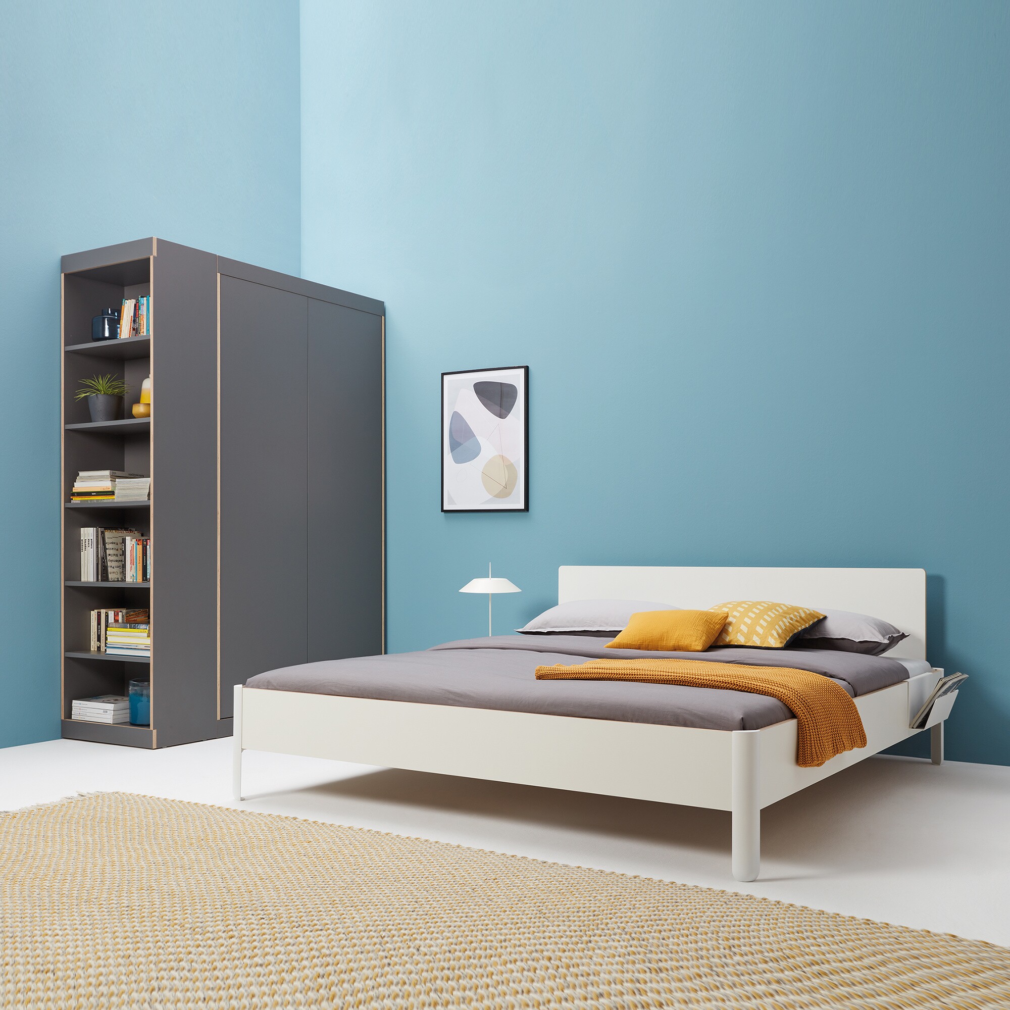 Nait Double Bed with Headrest 140x200cm