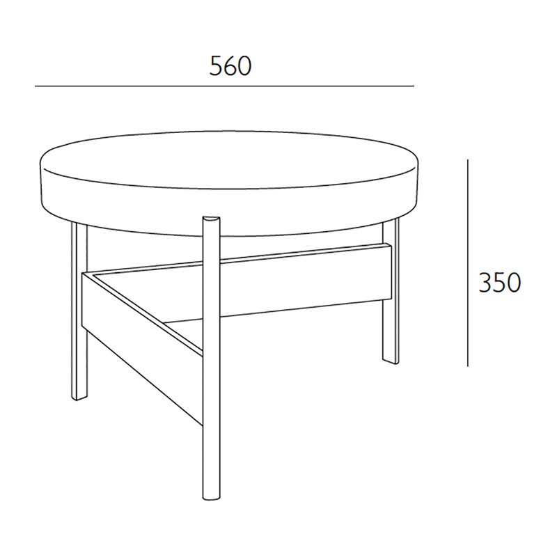 Alwa Two Big Side Table H 35cm