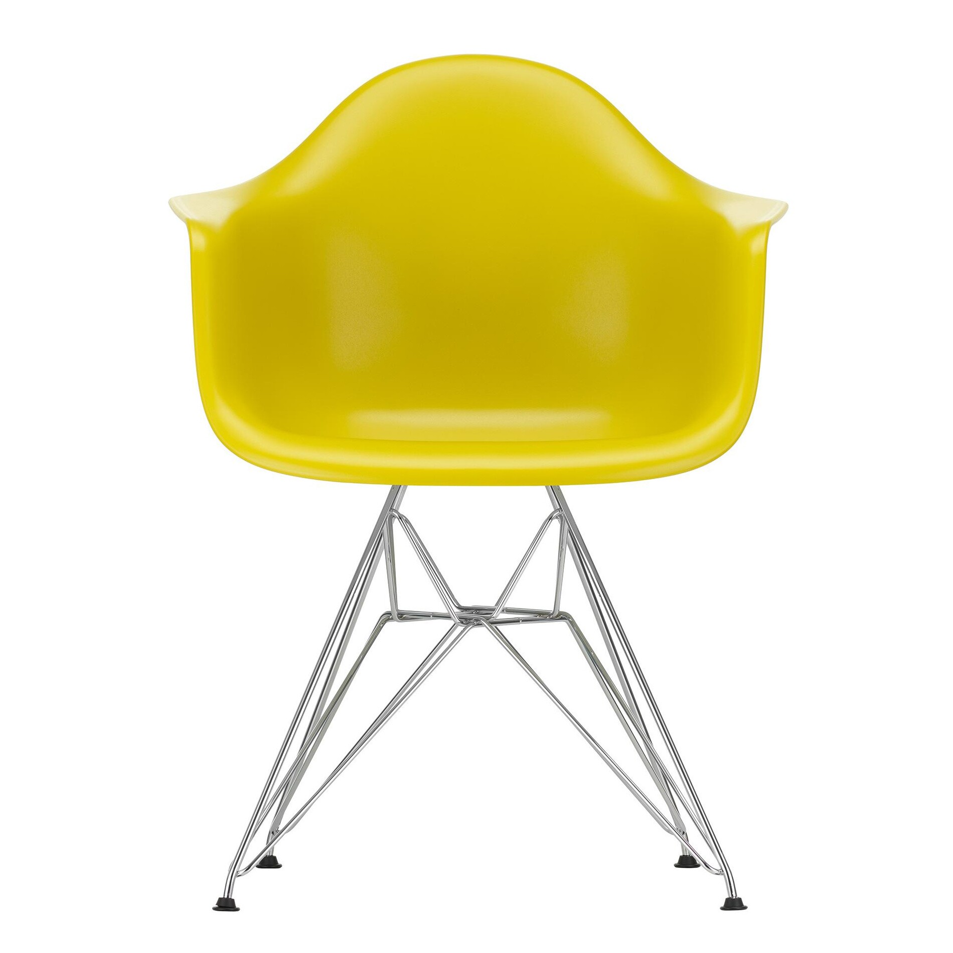 Eames Plastic Armchair DAR RE Chromed Base