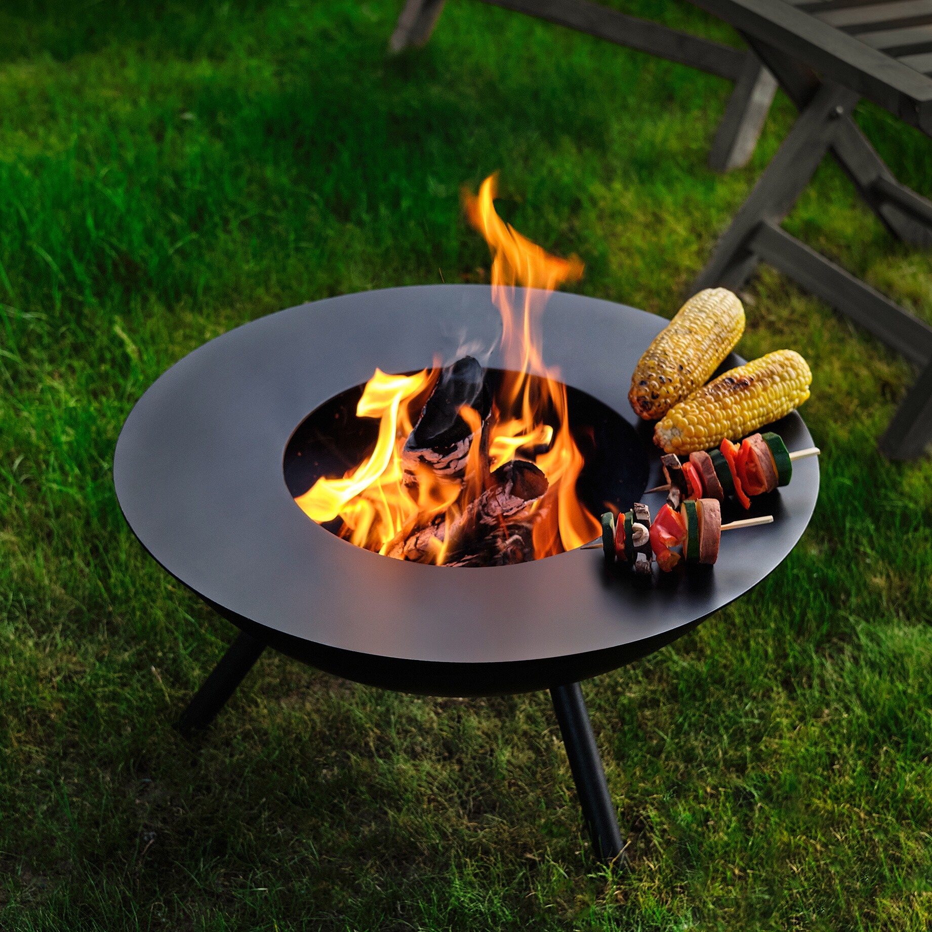 Flames Fire Bowl L Set of 3 Pieces