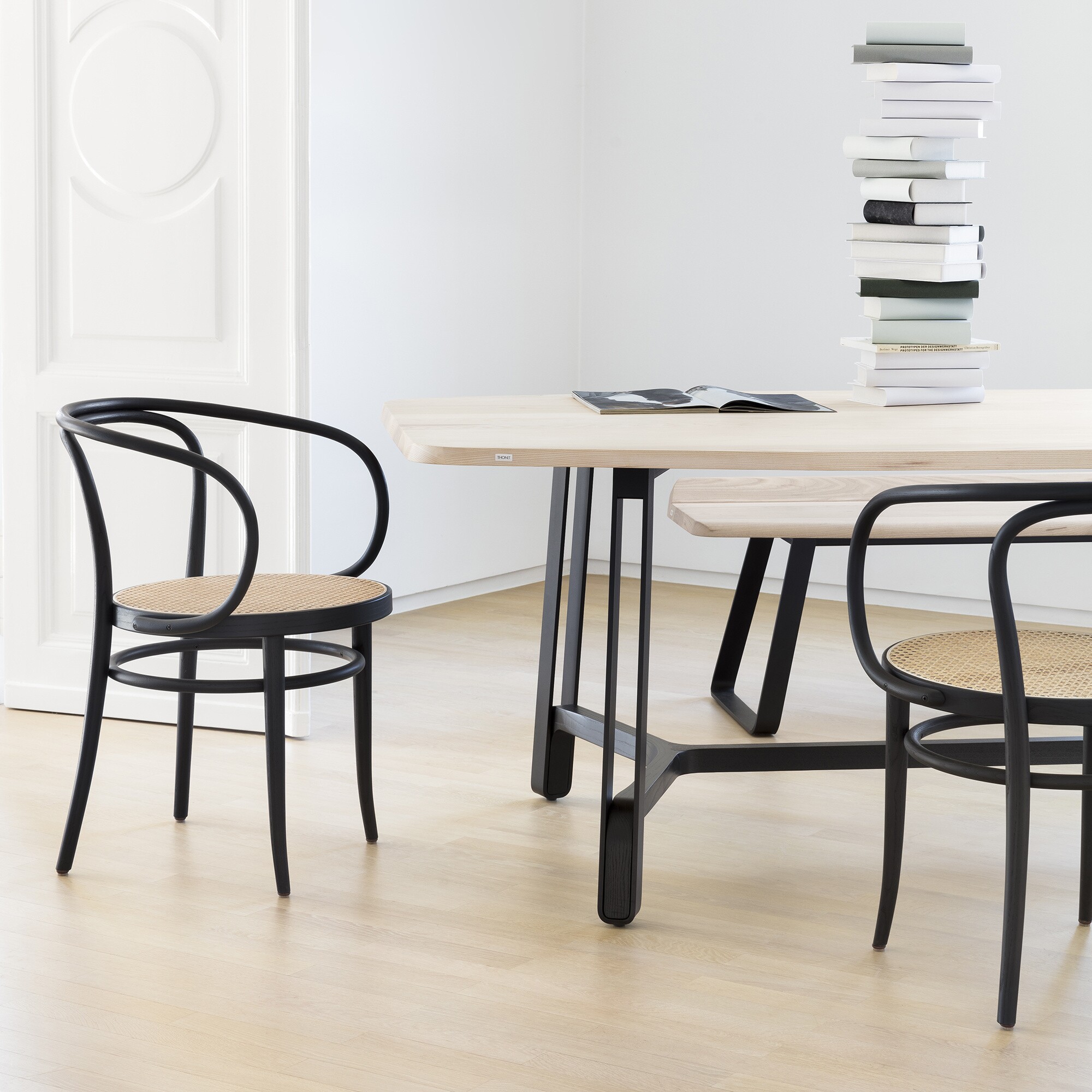 209 R Armchair with Wickerwork